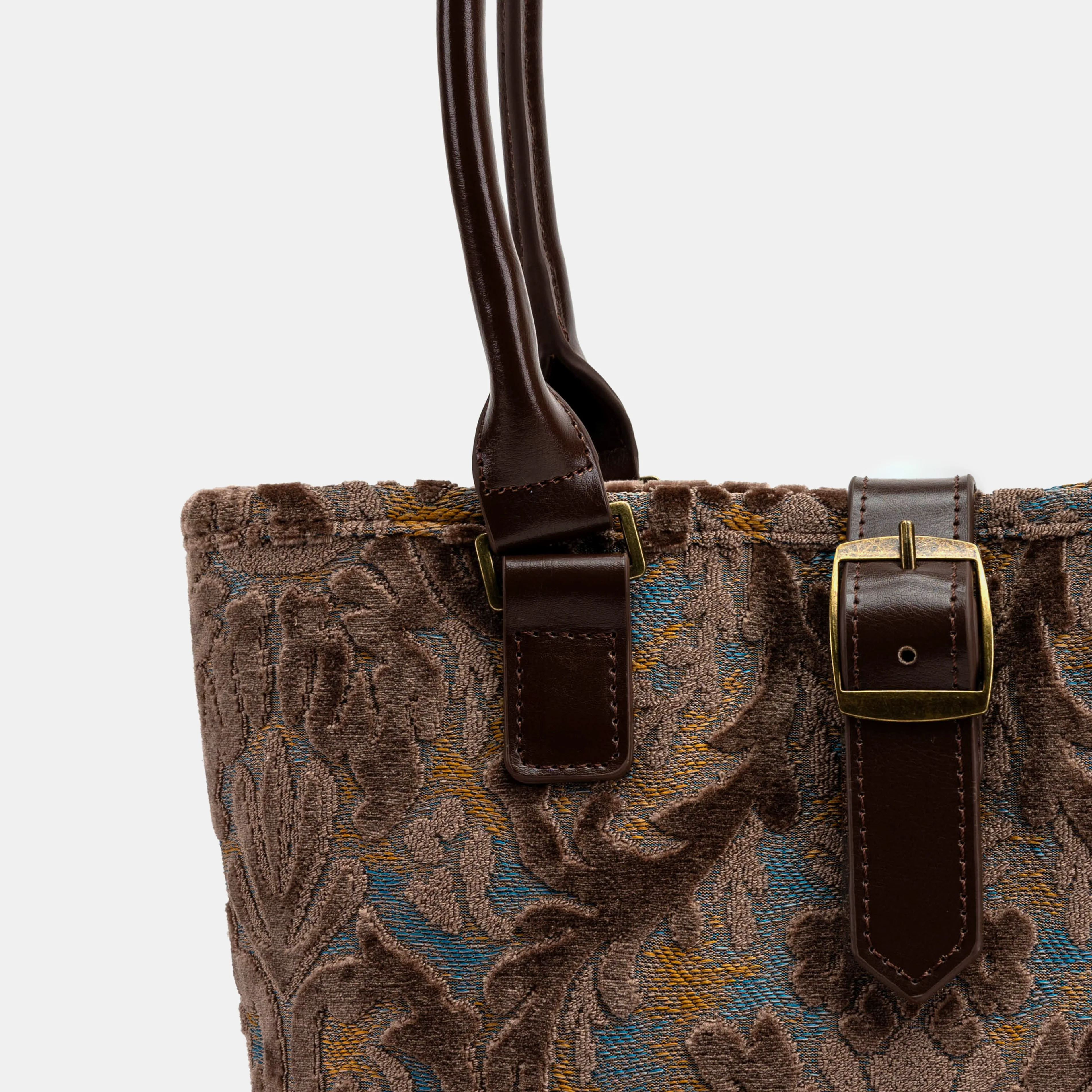 Burnout Velvet Camel Everyday Tote - Image 3