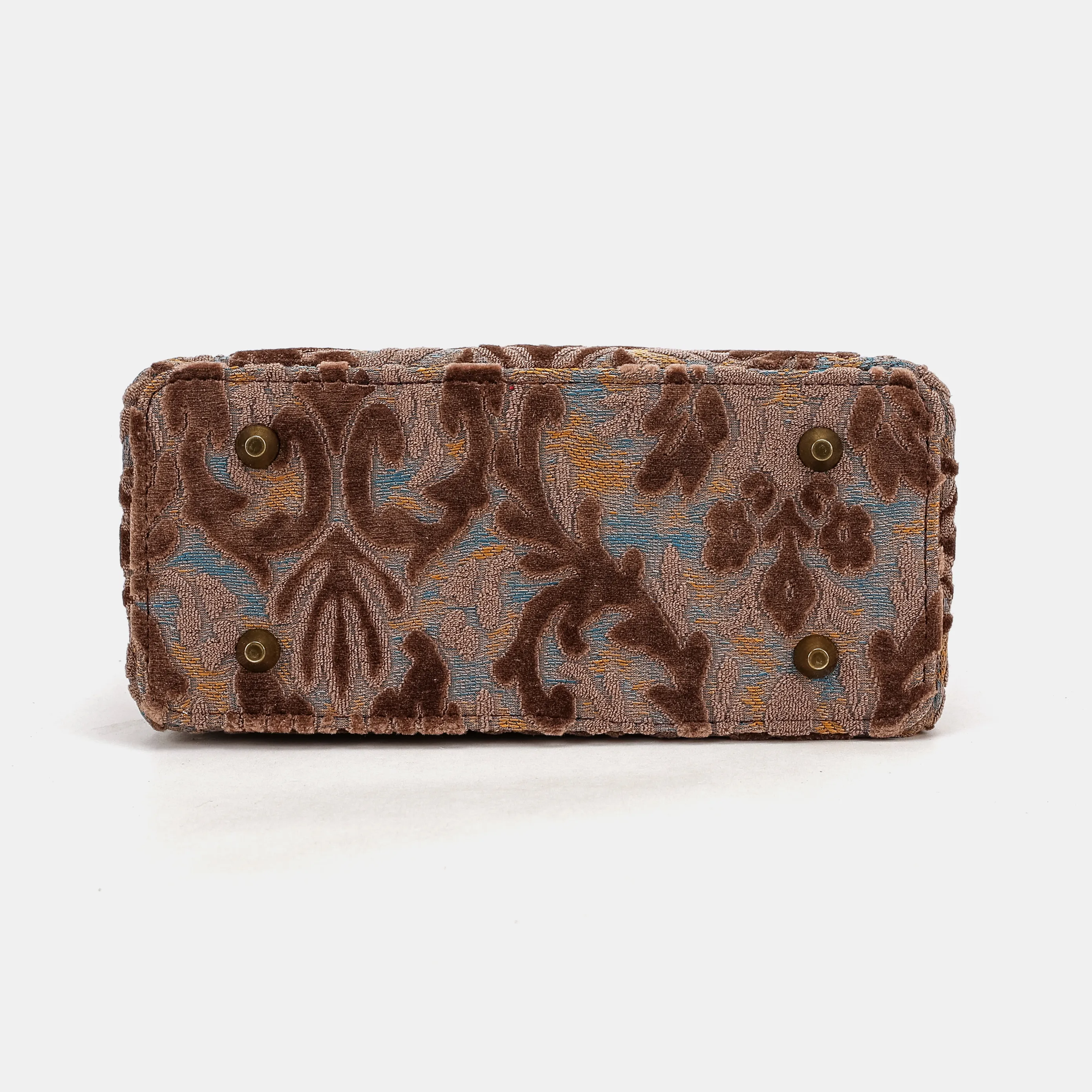 Burnout Velvet Camel Helena Carpet Backpack Gladstone Bag - Image 10
