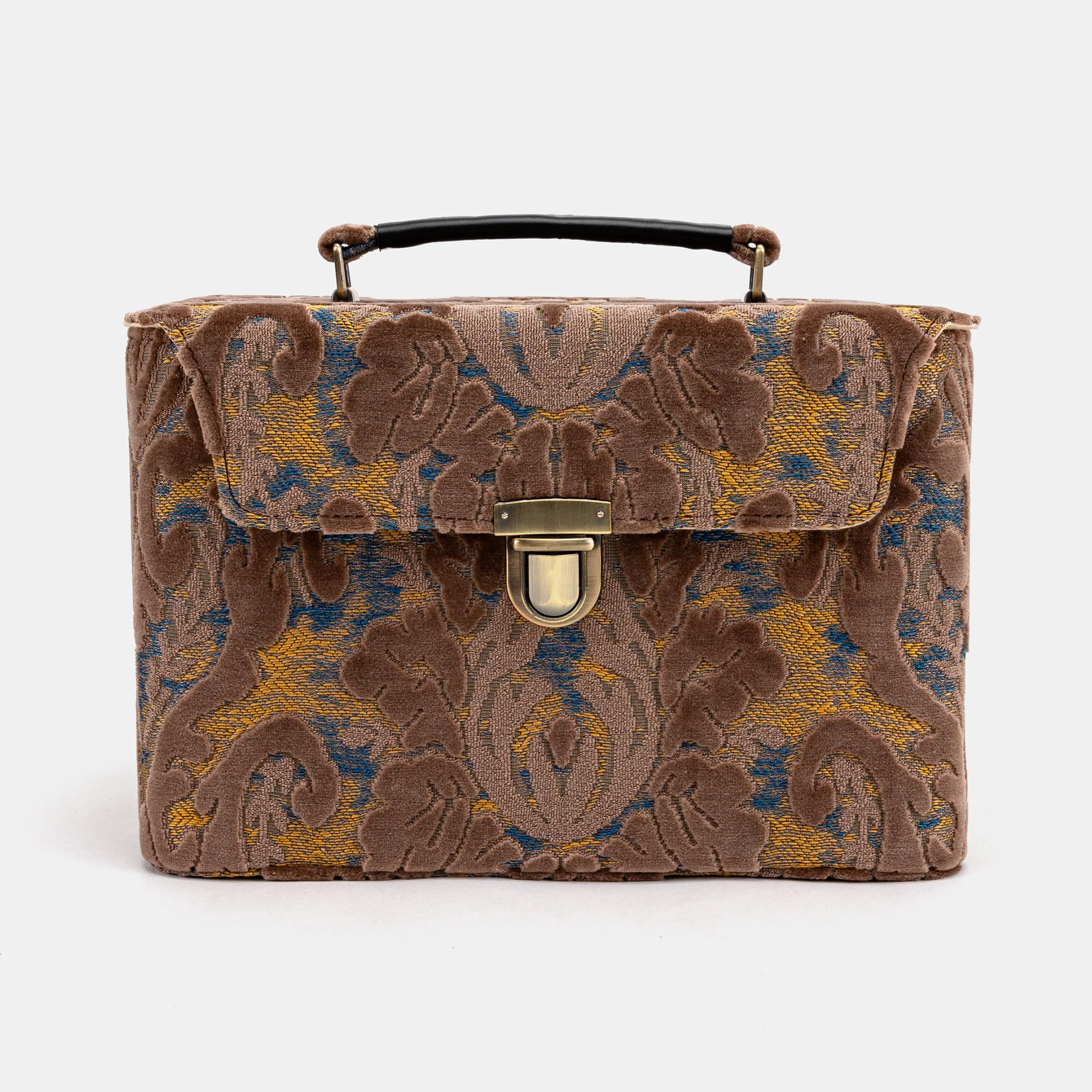 Burnout Velvet Camel Josephine Large Train Case