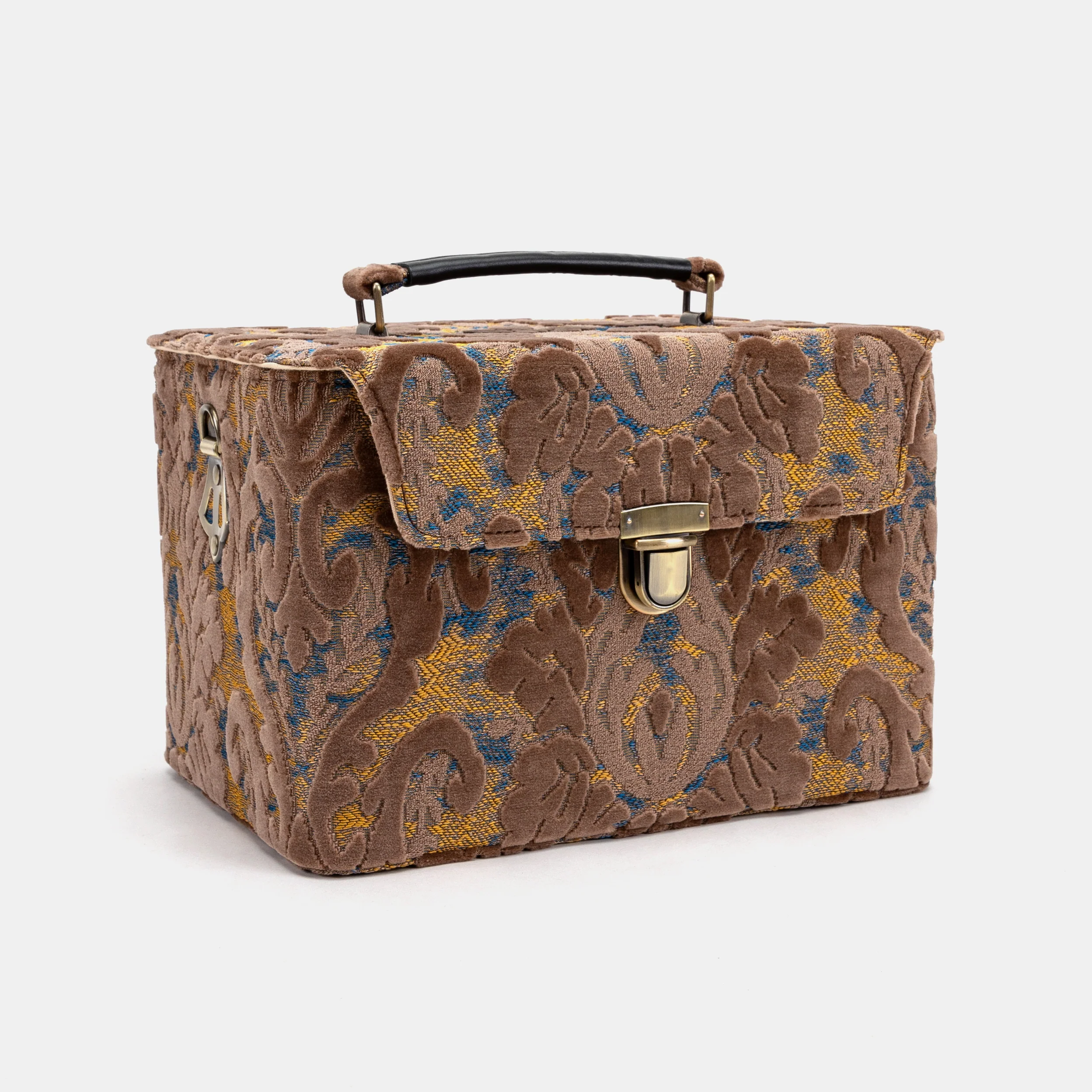Burnout Velvet Camel Josephine Large Train Case - Image 3