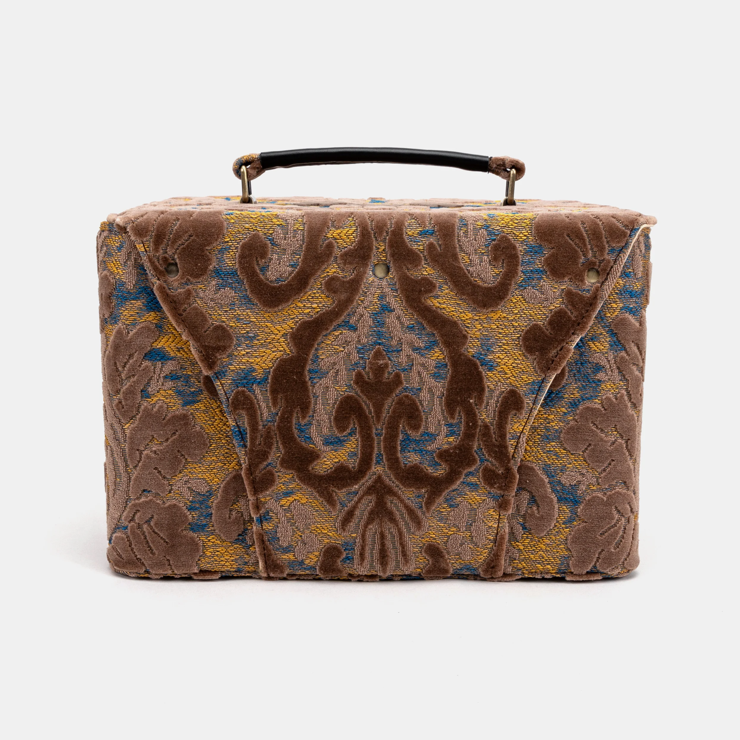 Burnout Velvet Camel Josephine Large Train Case - Image 4