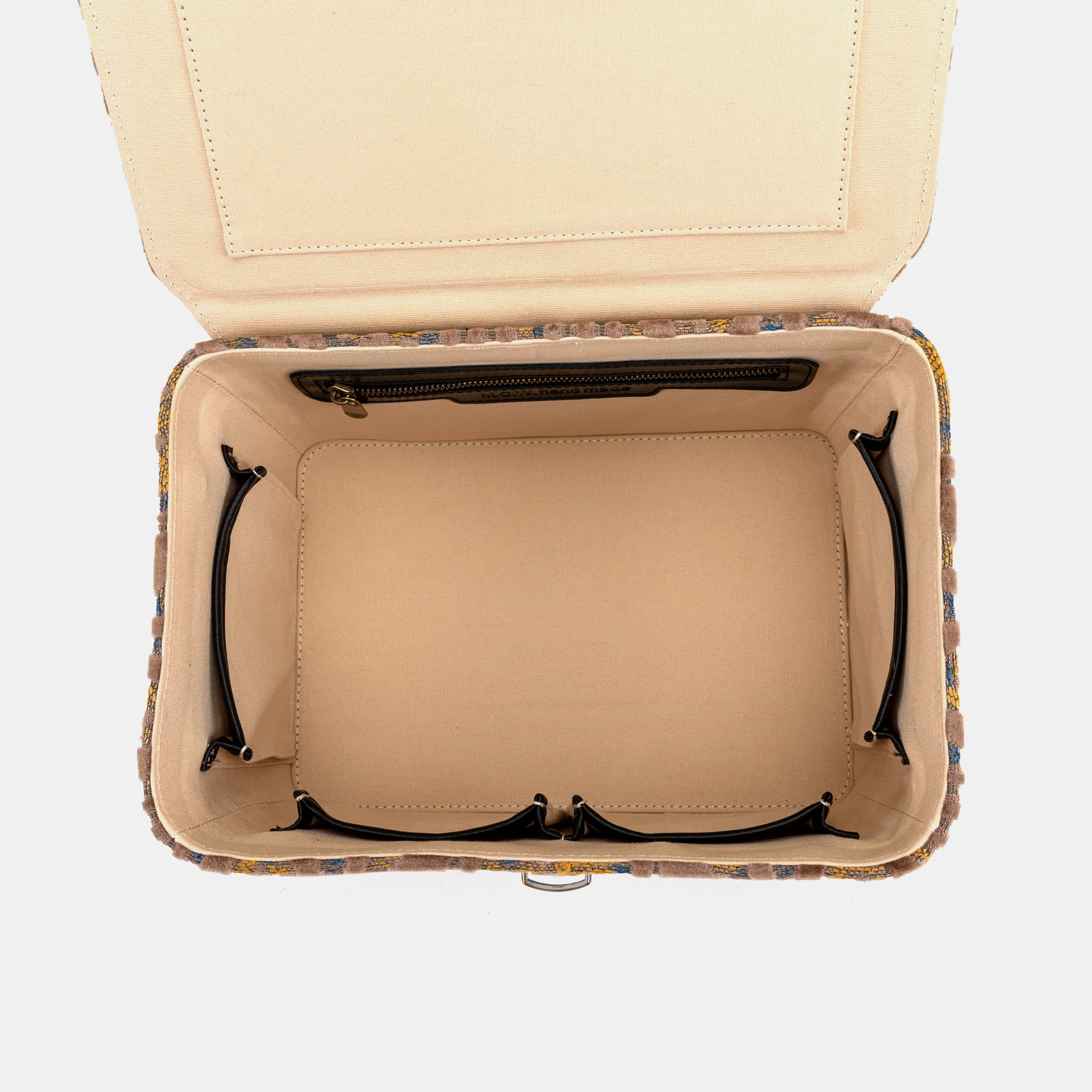 Burnout Velvet Camel Josephine Large Train Case - Image 5
