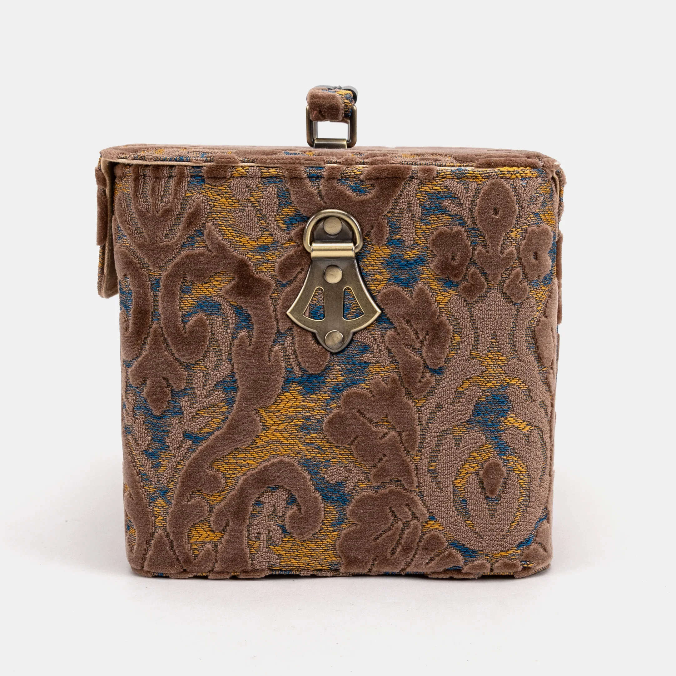 Burnout Velvet Camel Josephine Large Train Case - Image 6