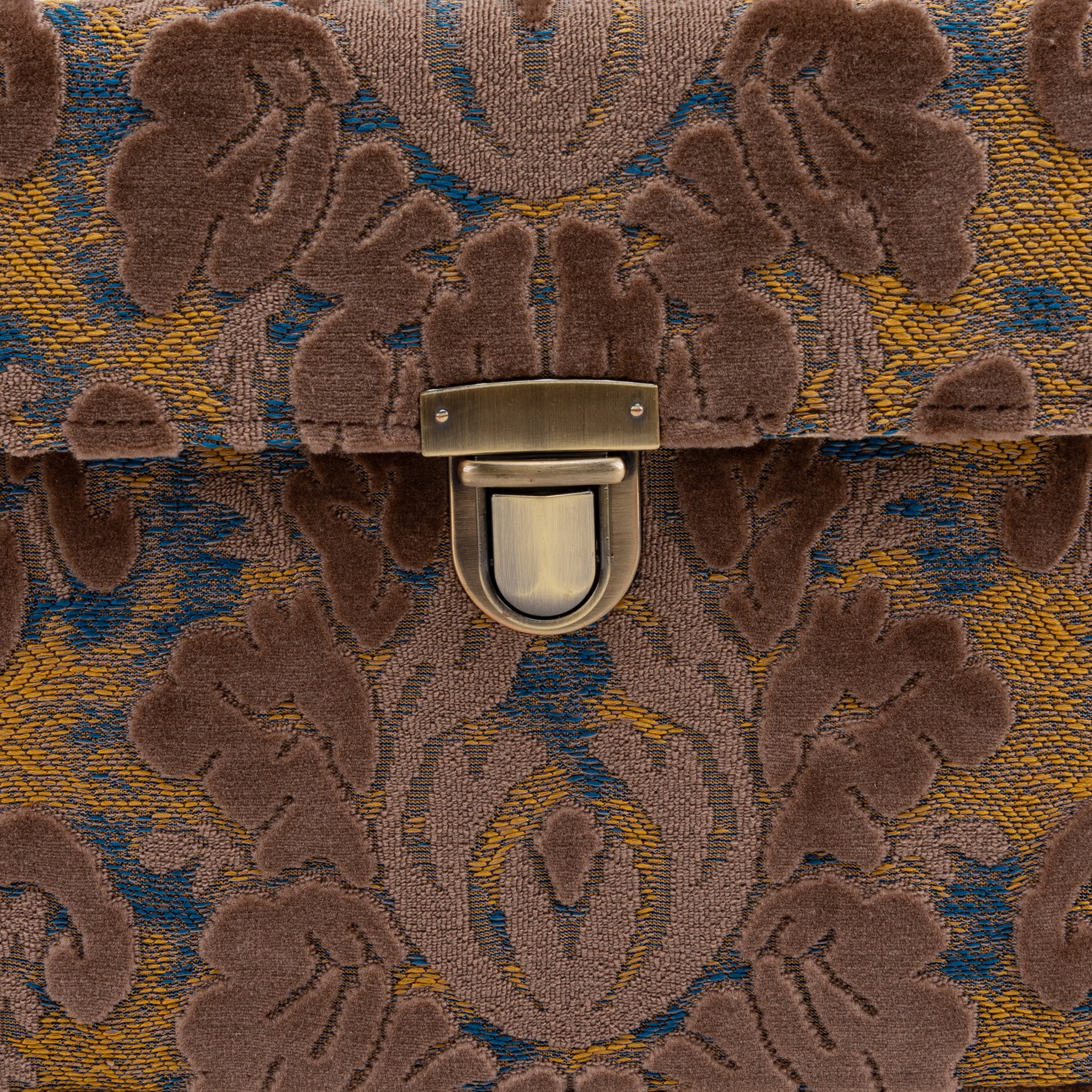 Burnout Velvet Camel Josephine Large Train Case - Image 9