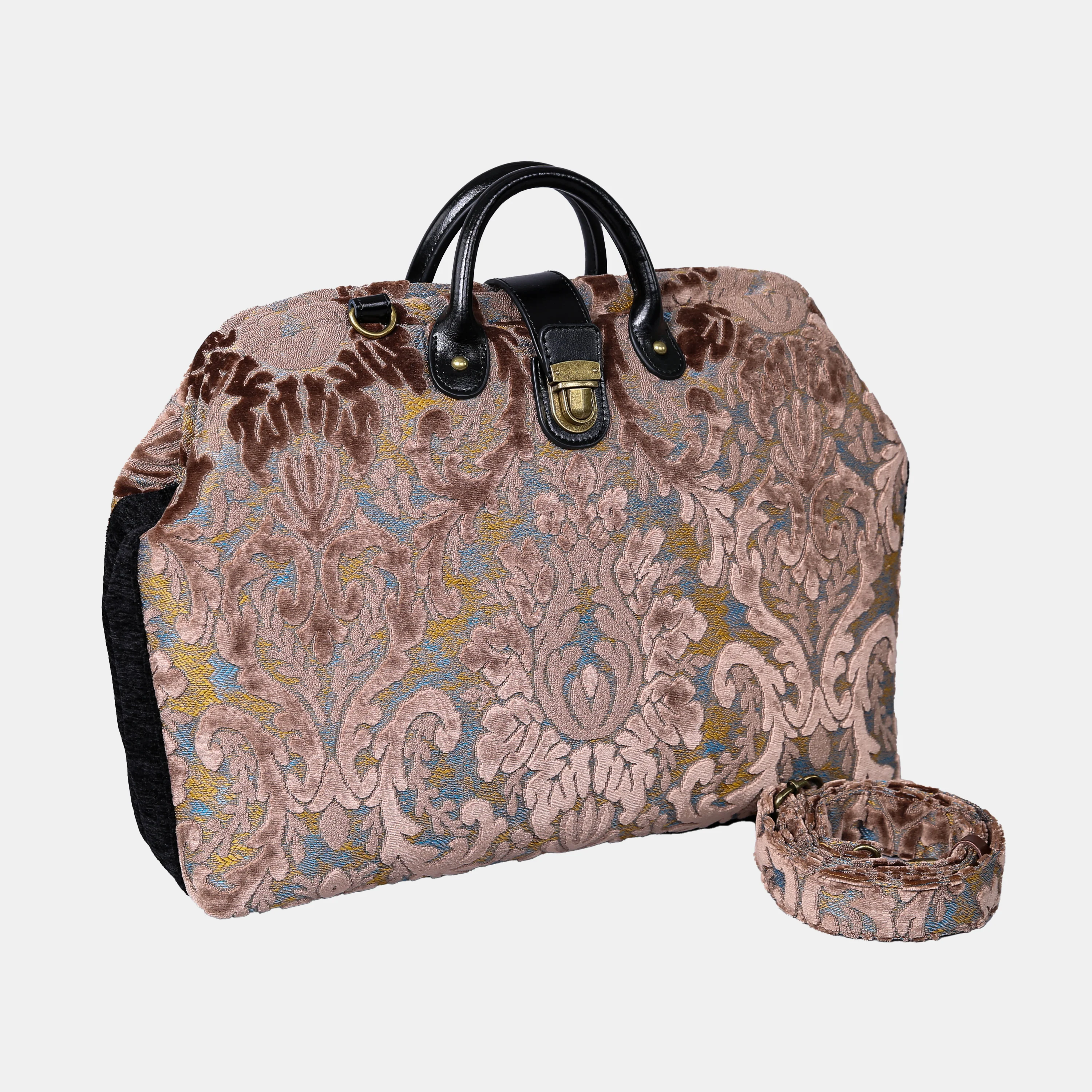 Burnout Velvet Camel Laptop Work Bag - Image 4