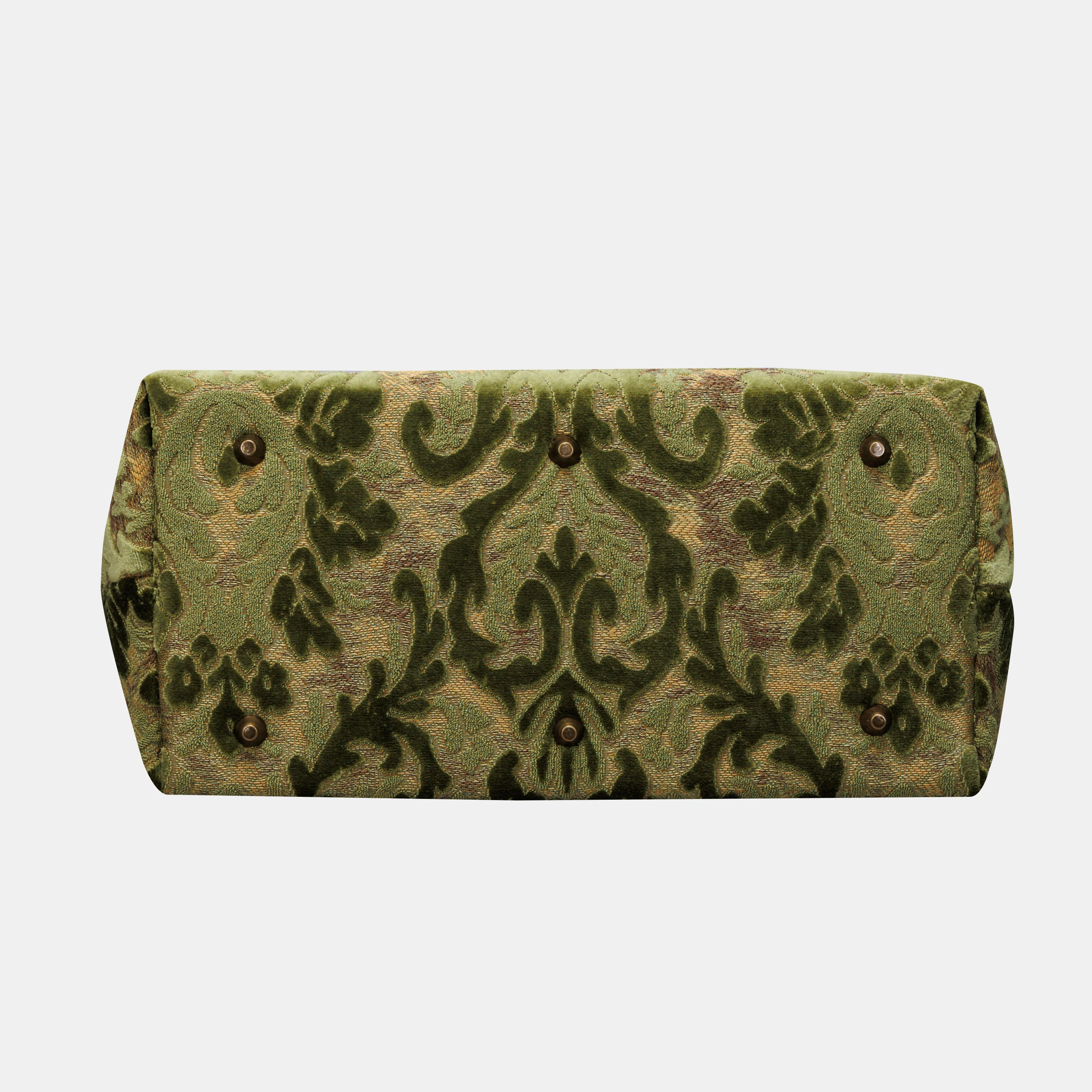 Burnout Velvet Fern Green Knitting Project Bag - Image 6