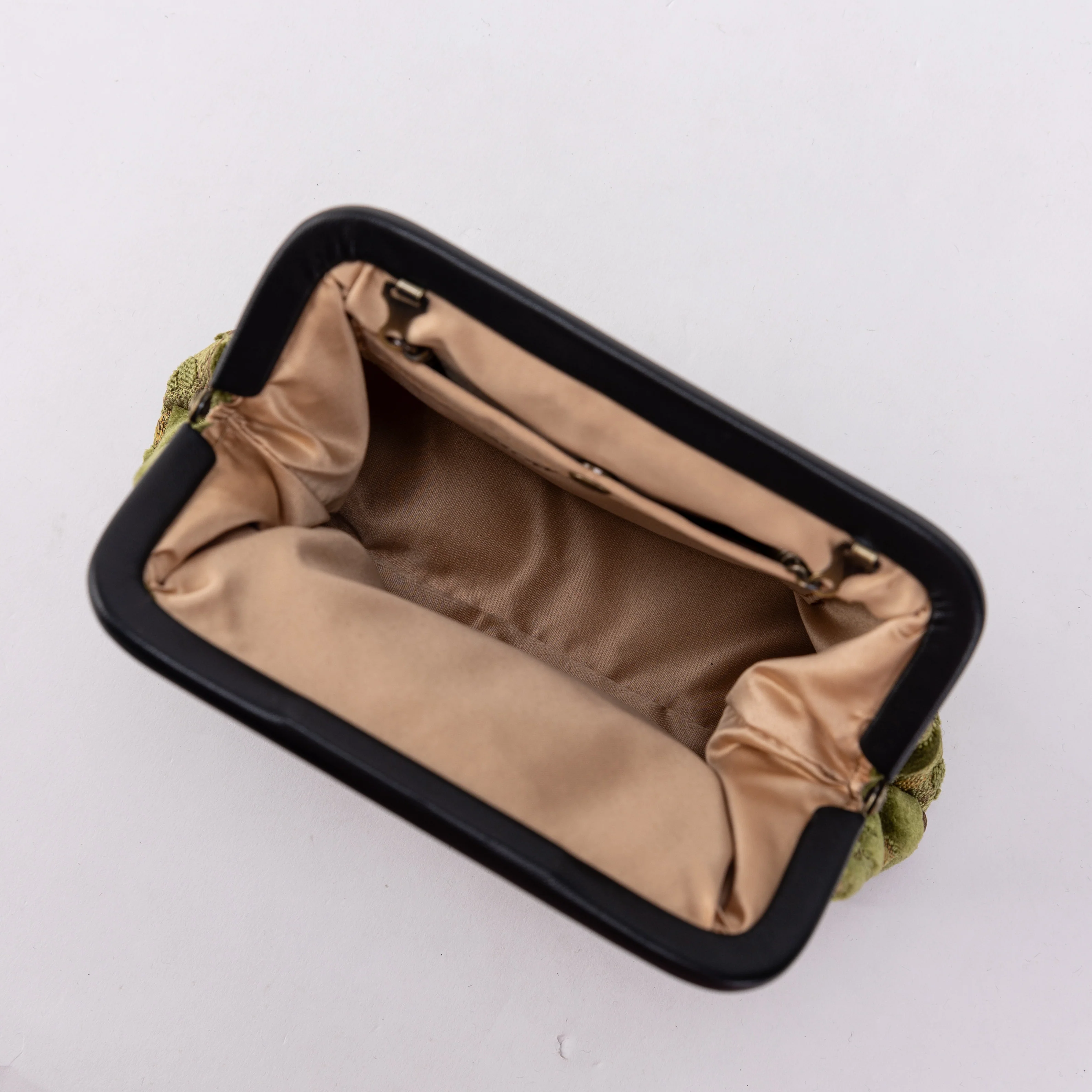 Burnout Velvet Fern Green Alma Clutch - Image 2