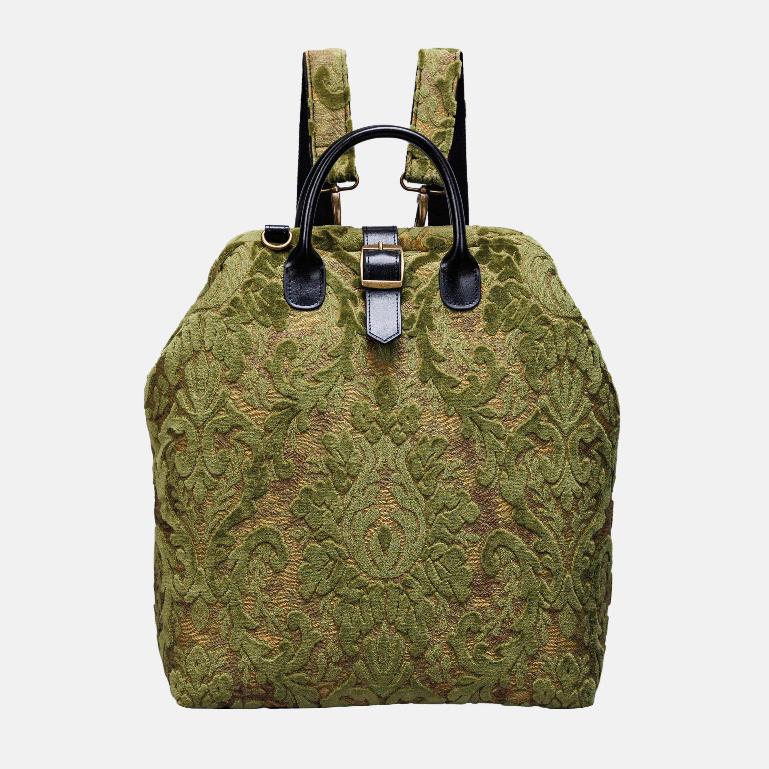 Burnout Velvet Fern Green Carpet Laptop Backpack