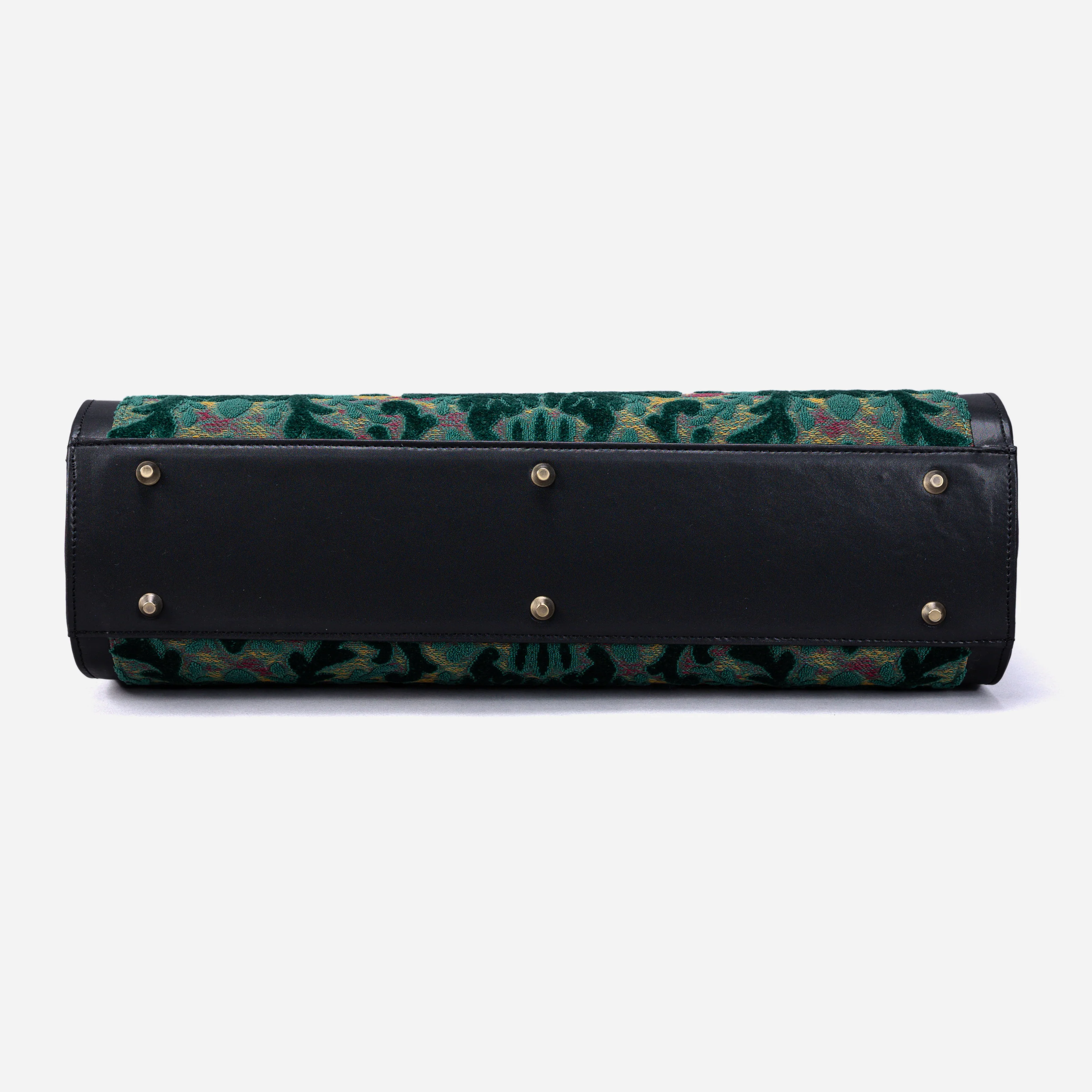 Burnout Velvet Jade Green Business Tote - Image 6
