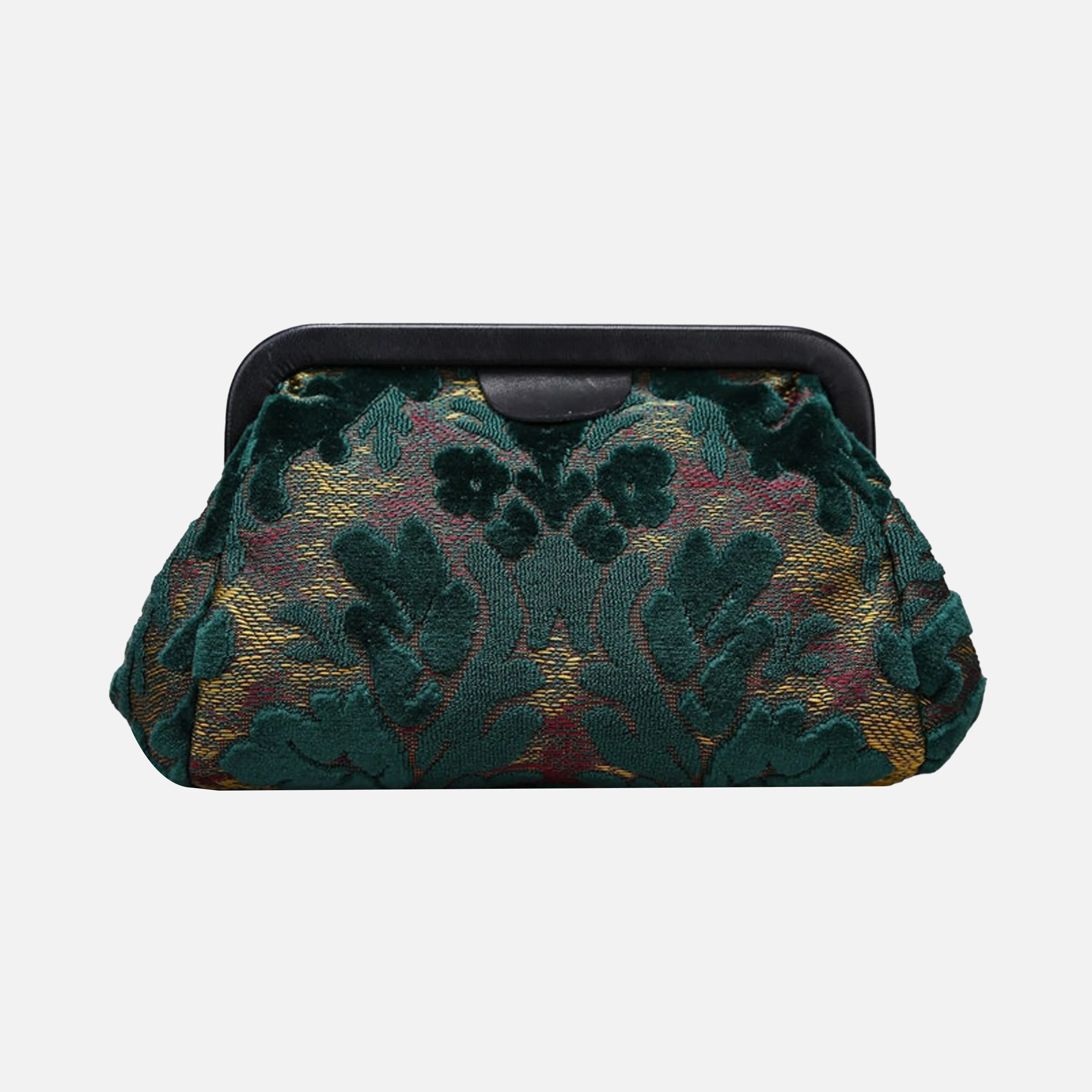 Burnout Velvet Jade Green Evening Bag Clutch - Image 3