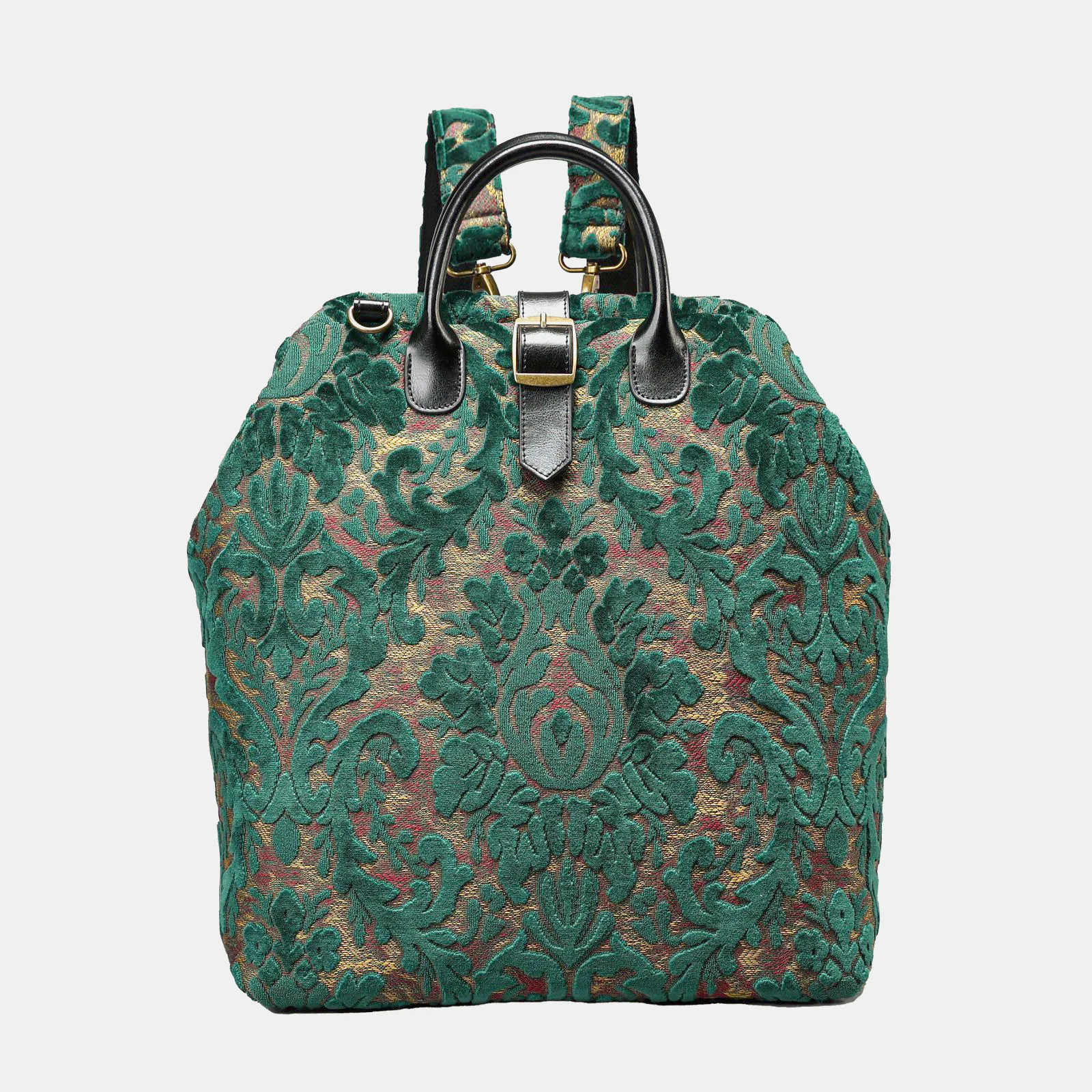 Burnout Velvet Jade Green Carpet Laptop Backpack