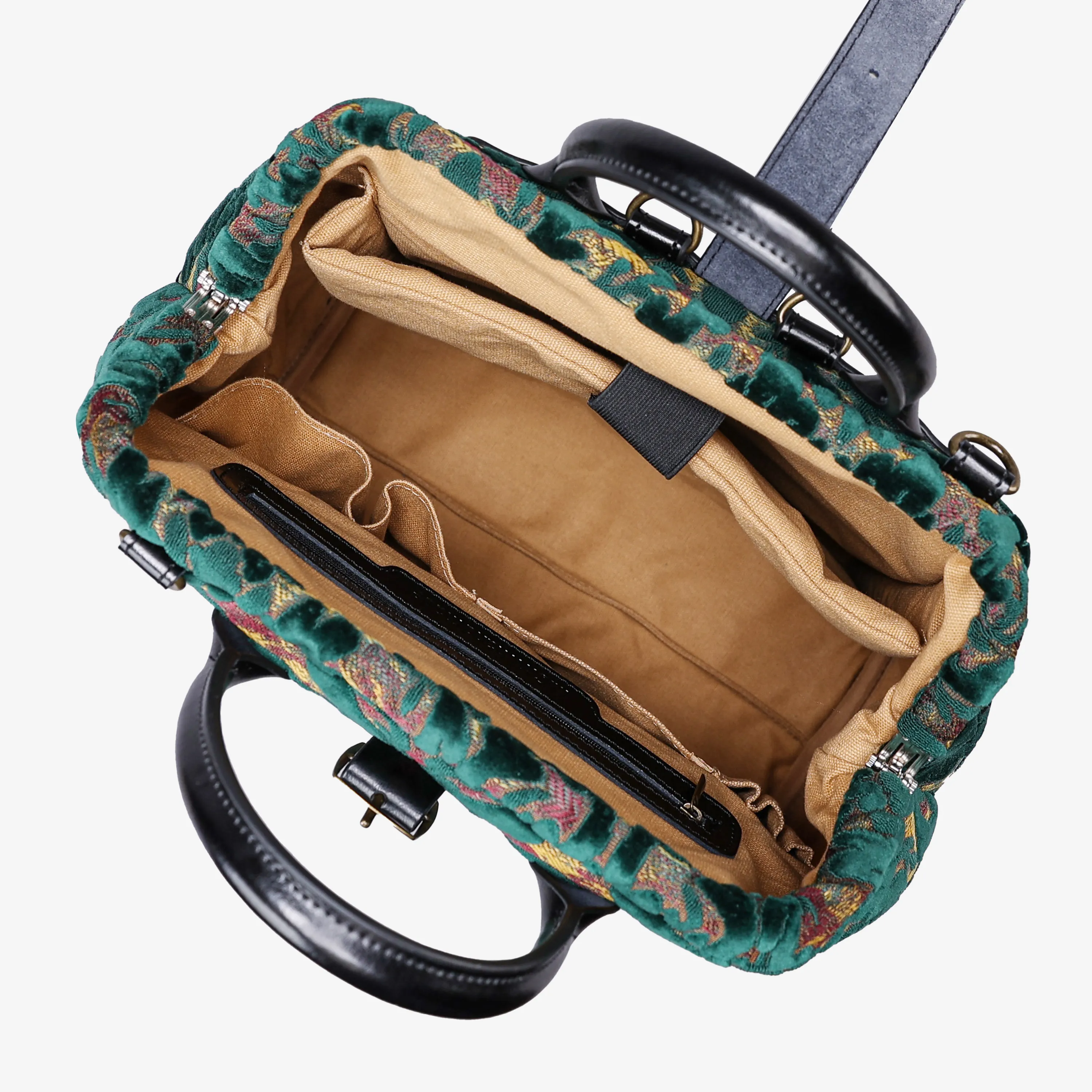 Burnout Velvet Jade Green Carpet Laptop Backpack - Image 5