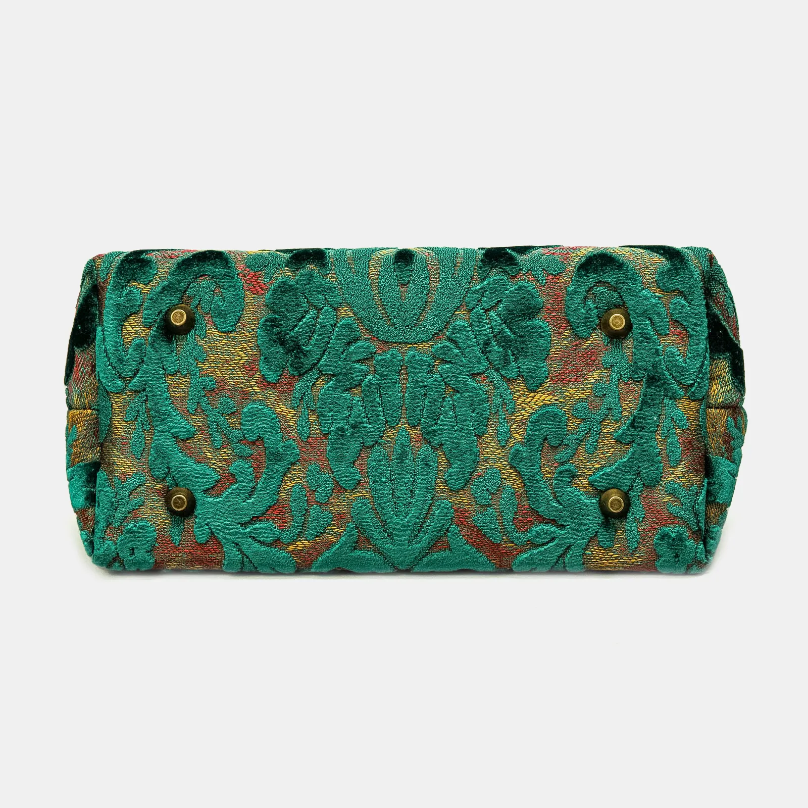 Burnout Velvet Jade Green Carpet Satchel - Image 6
