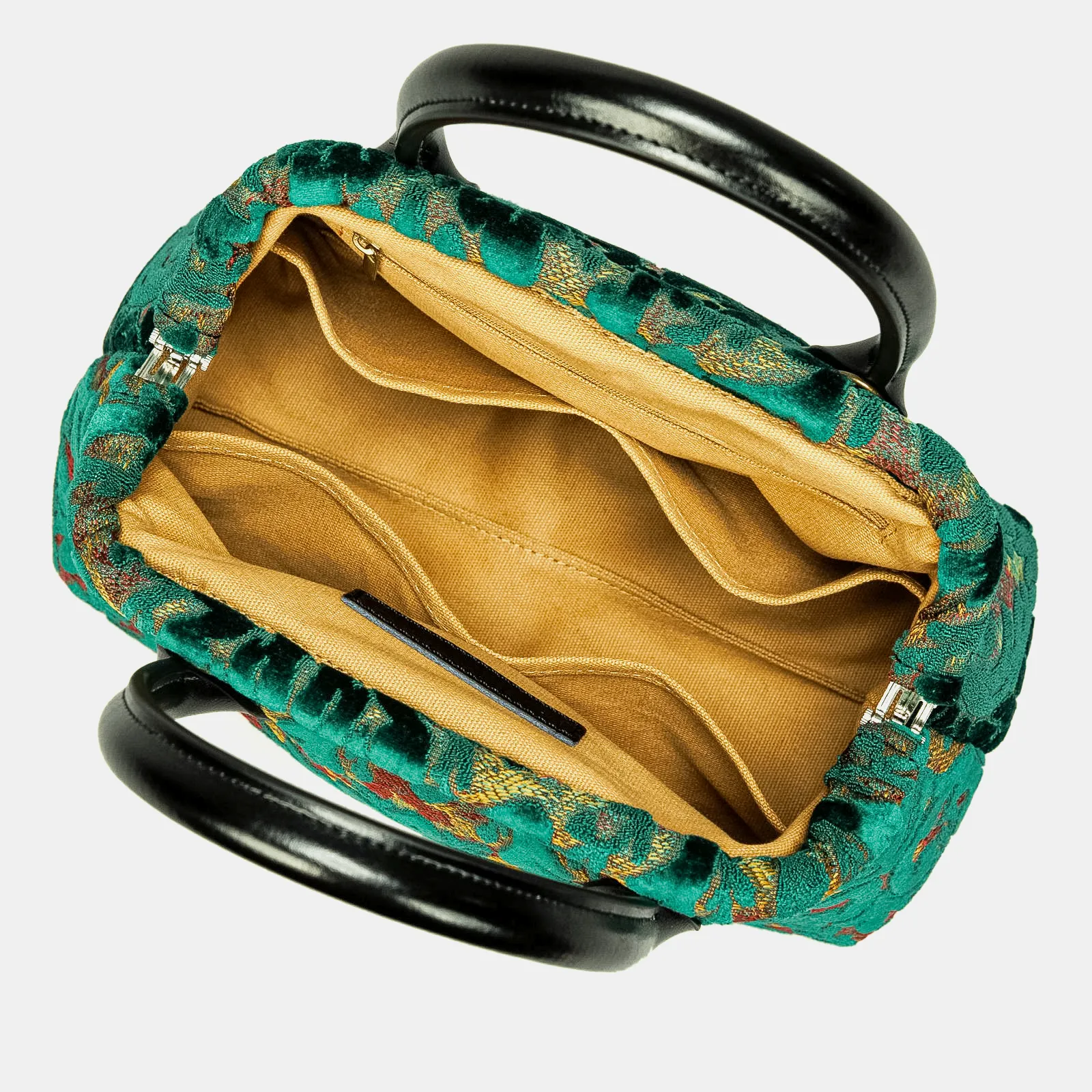 Burnout Velvet Jade Green Carpet Satchel - Image 7