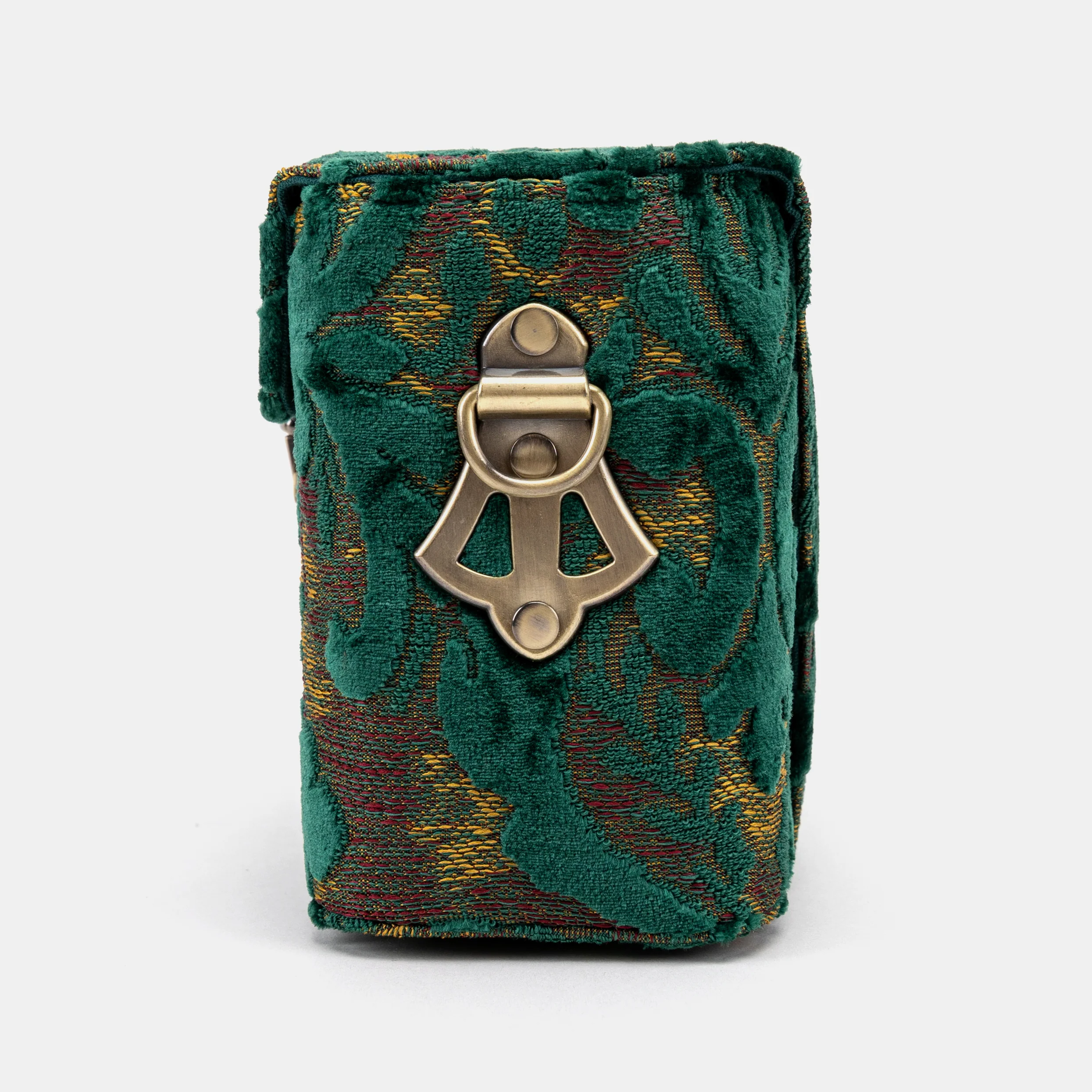 Burnout Velvet Jade Green Emma Small Train Case Crossbody - Image 7