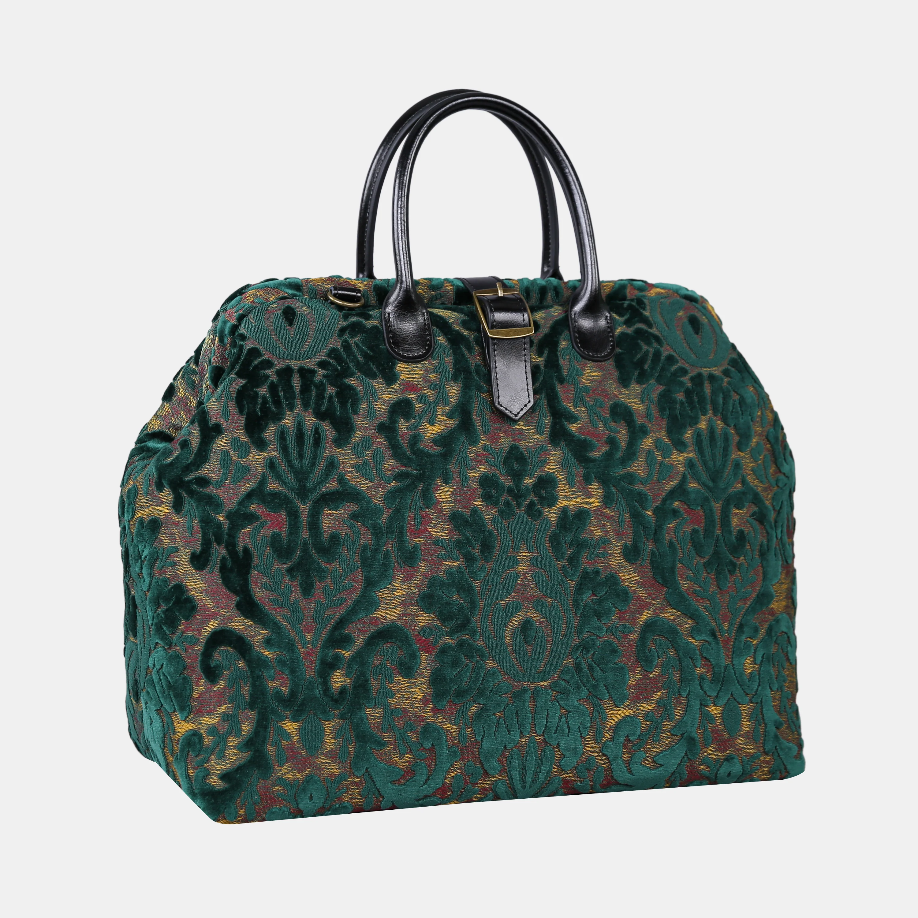 Burnout Velvet Jade Green Mary Poppins Weekender - Image 3