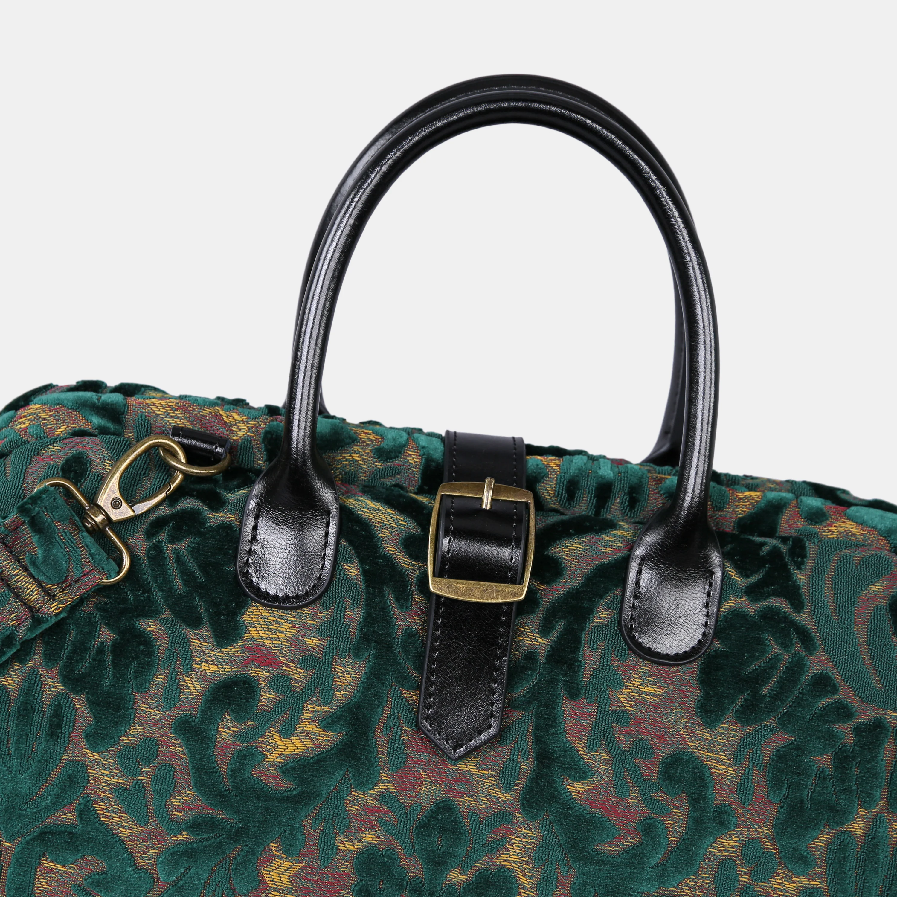 Burnout Velvet Jade Green Mary Poppins Weekender - Image 5