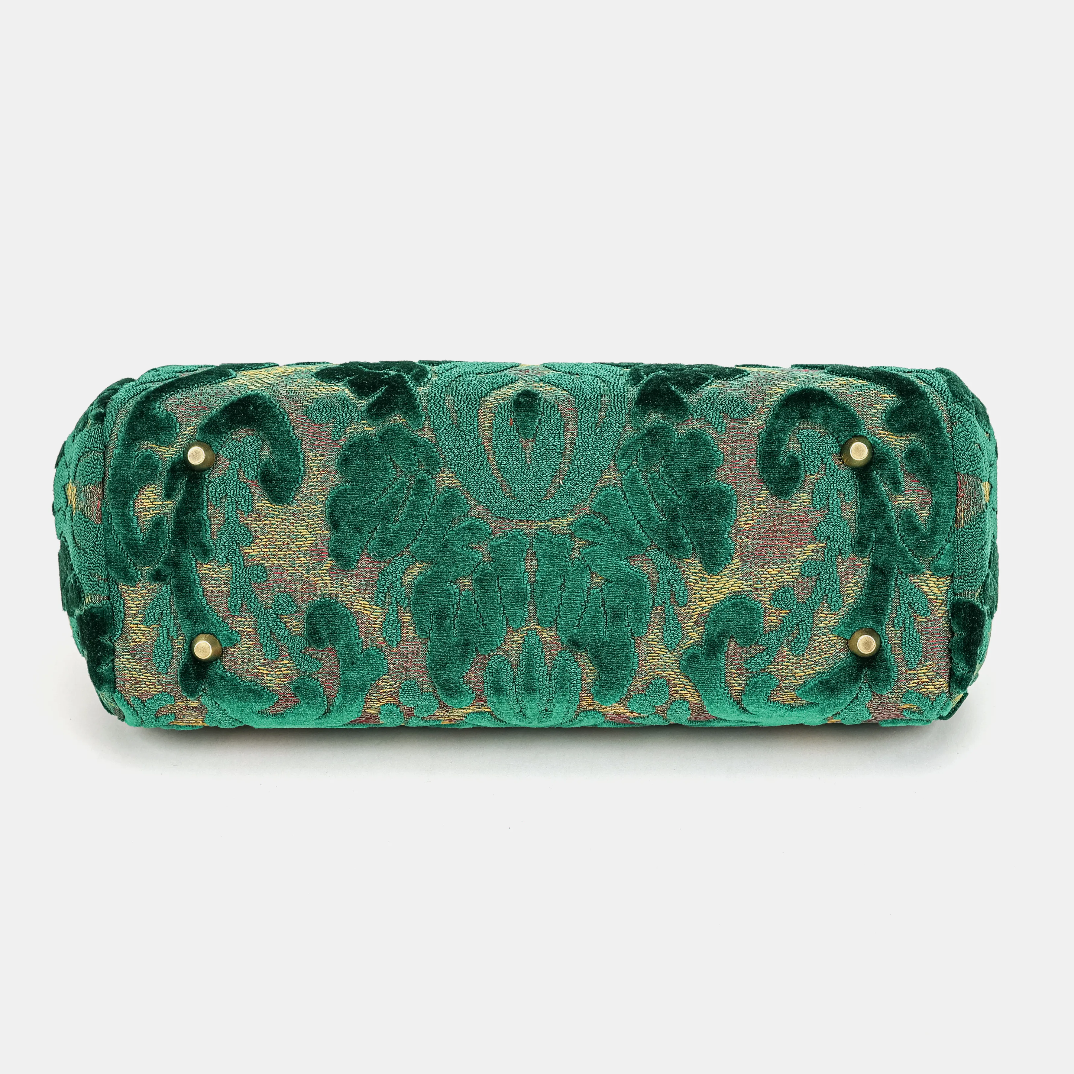 Burnout Velvet Jade Green Top Handle Purse - Image 5