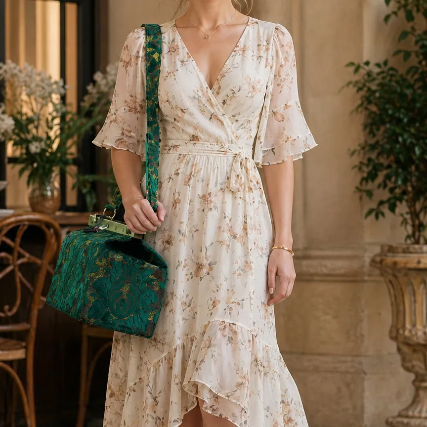 Burnout Velvet Jade Green Vivienne Carpet Purse Gladstone Bag