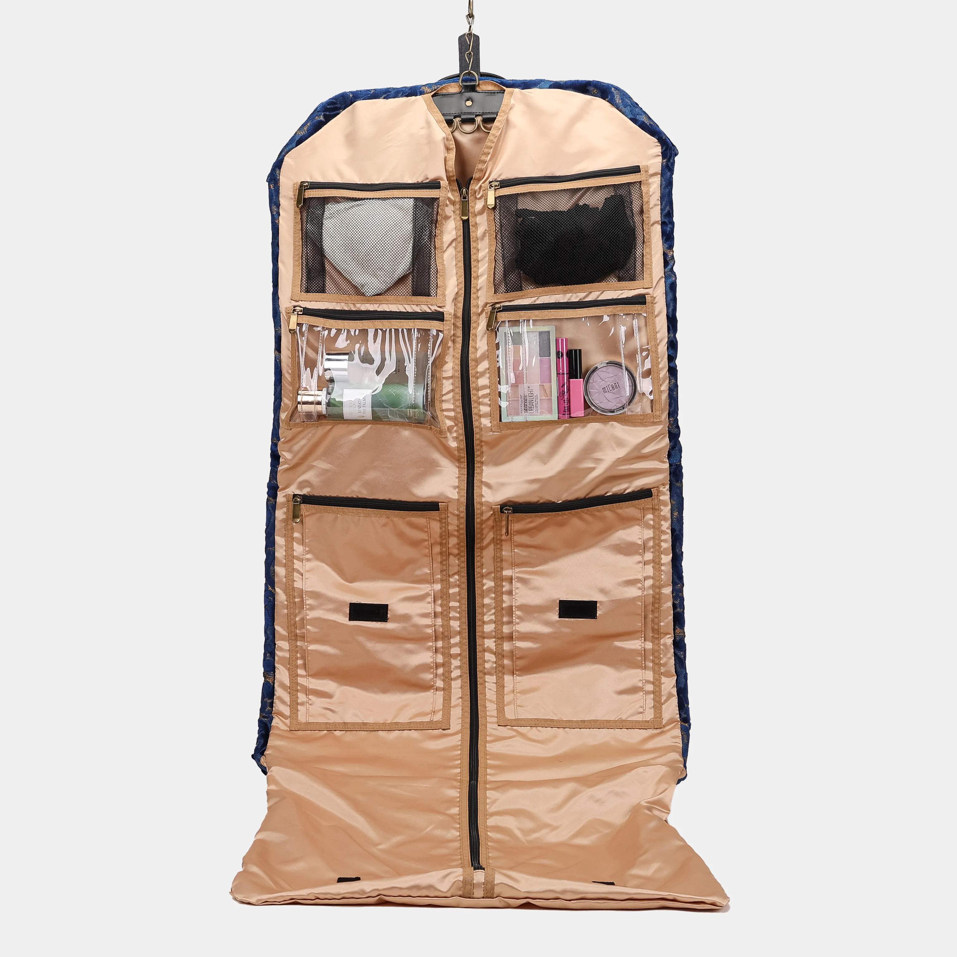 Burnout Velvet Navy Carpet Garment Bag - Image 5