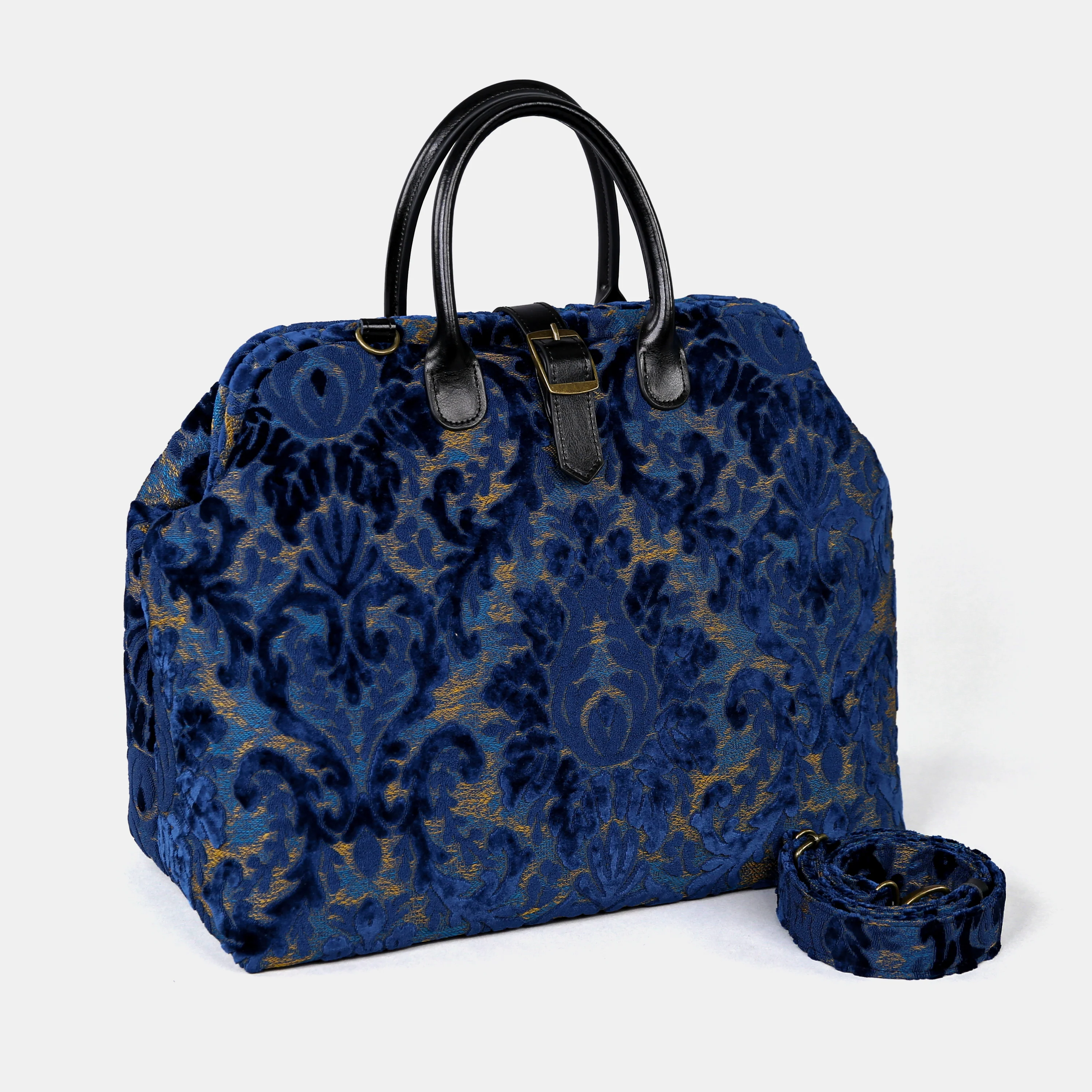 Burnout Velvet Navy Mary Poppins Weekender - Image 2
