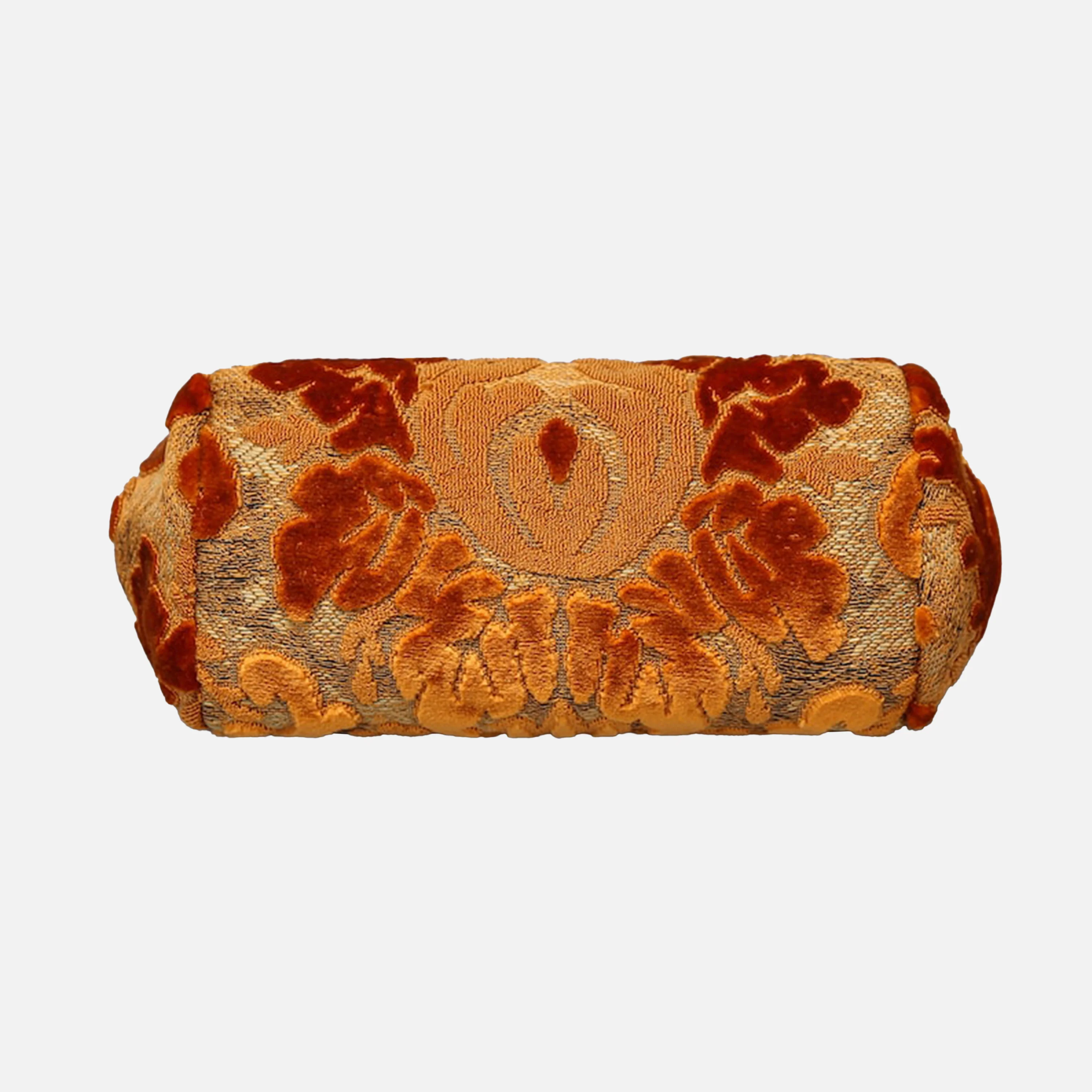 Burnout Velvet Orange Evening Bag Clutch - Image 5