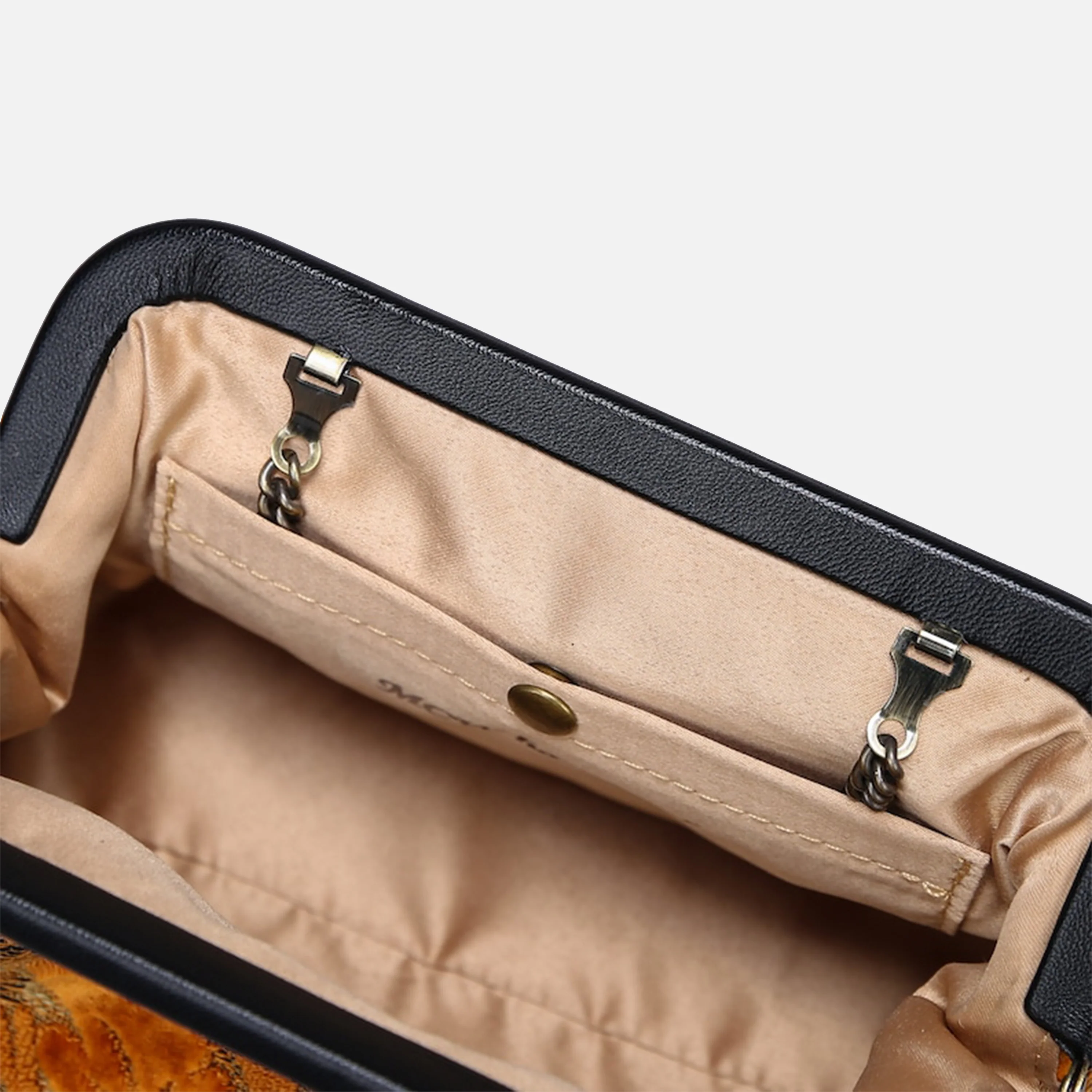 Burnout Velvet Orange Evening Bag Clutch - Image 7