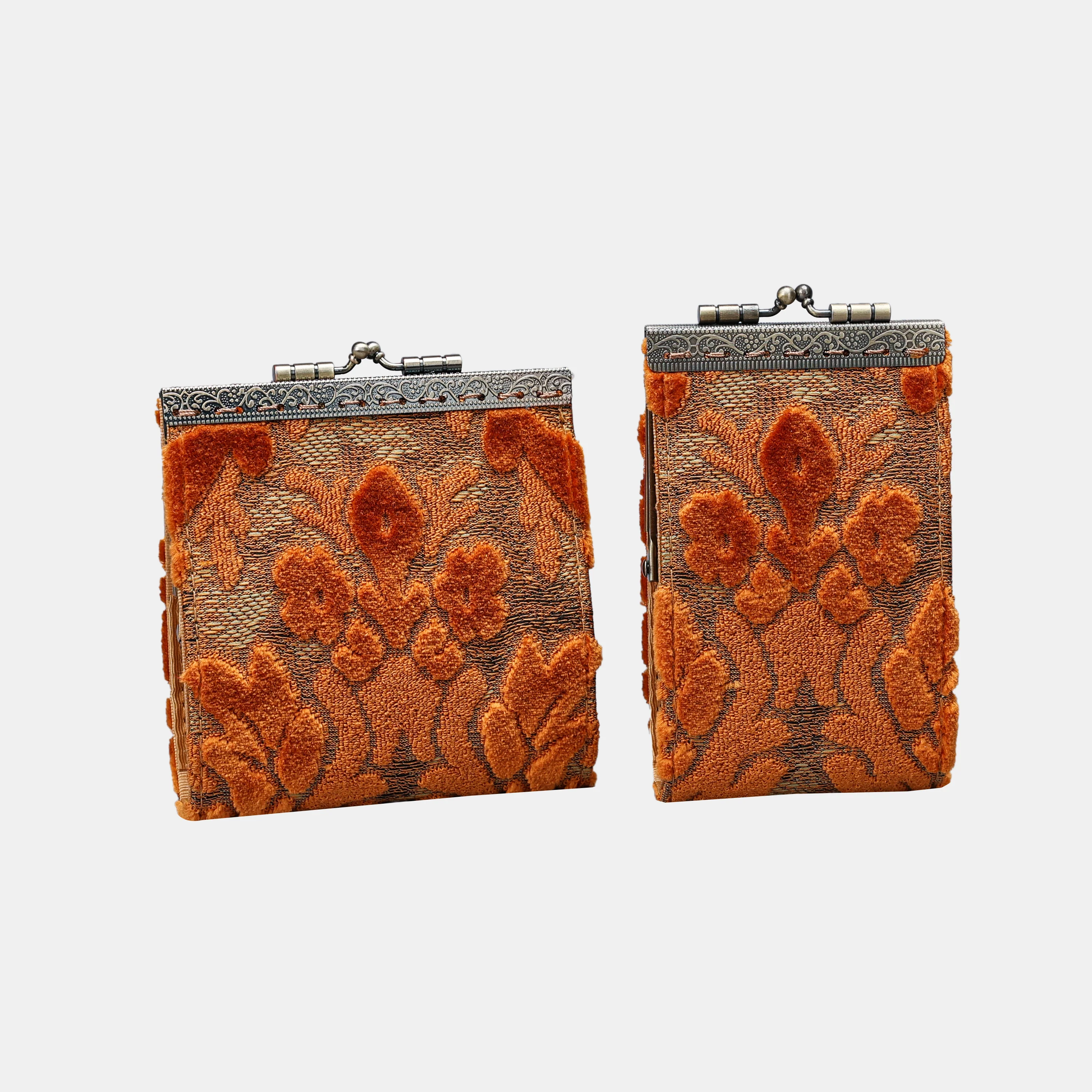 Burnout Velvet Orange Card Wallet