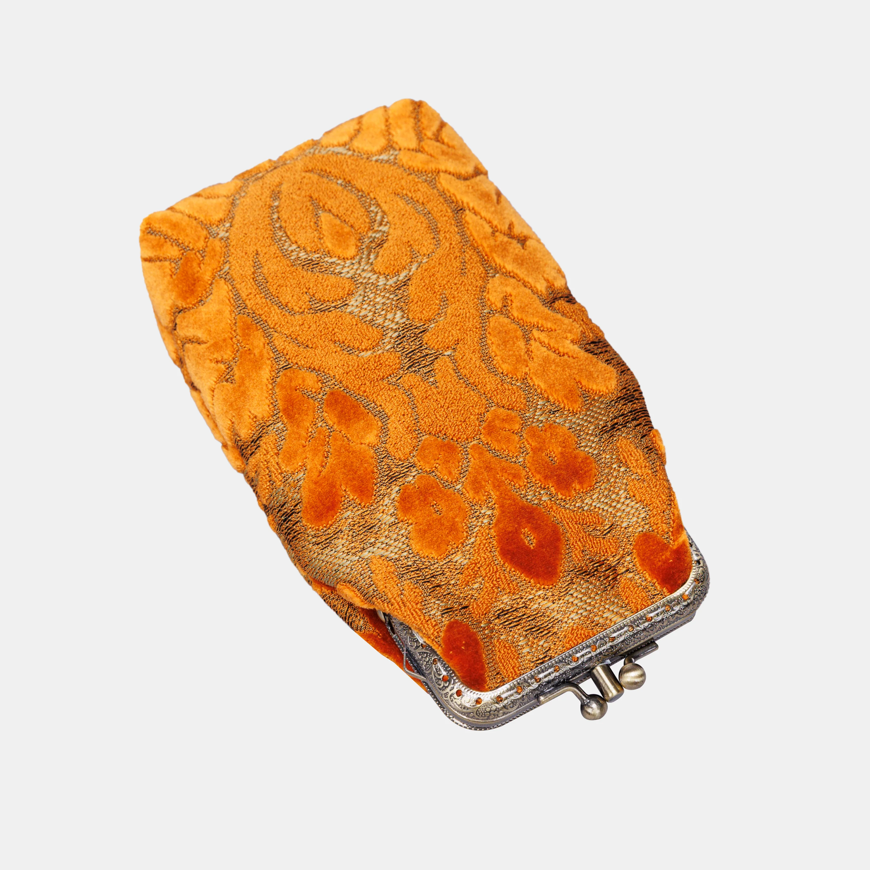Burnout Velvet Orange Carpet Eyeglasses Case