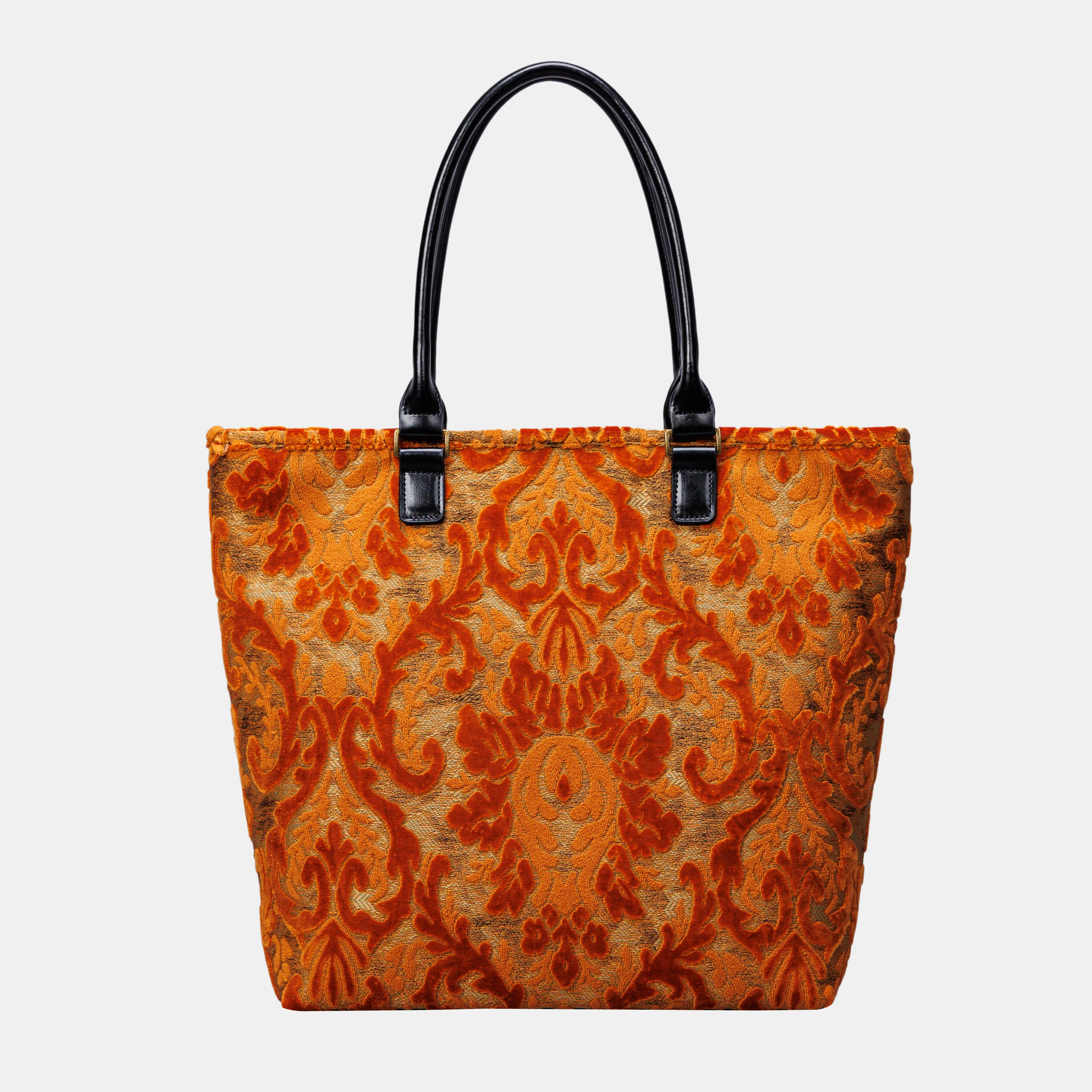 Burnout Velvet Orange Carpet Tote Shopper - Image 4