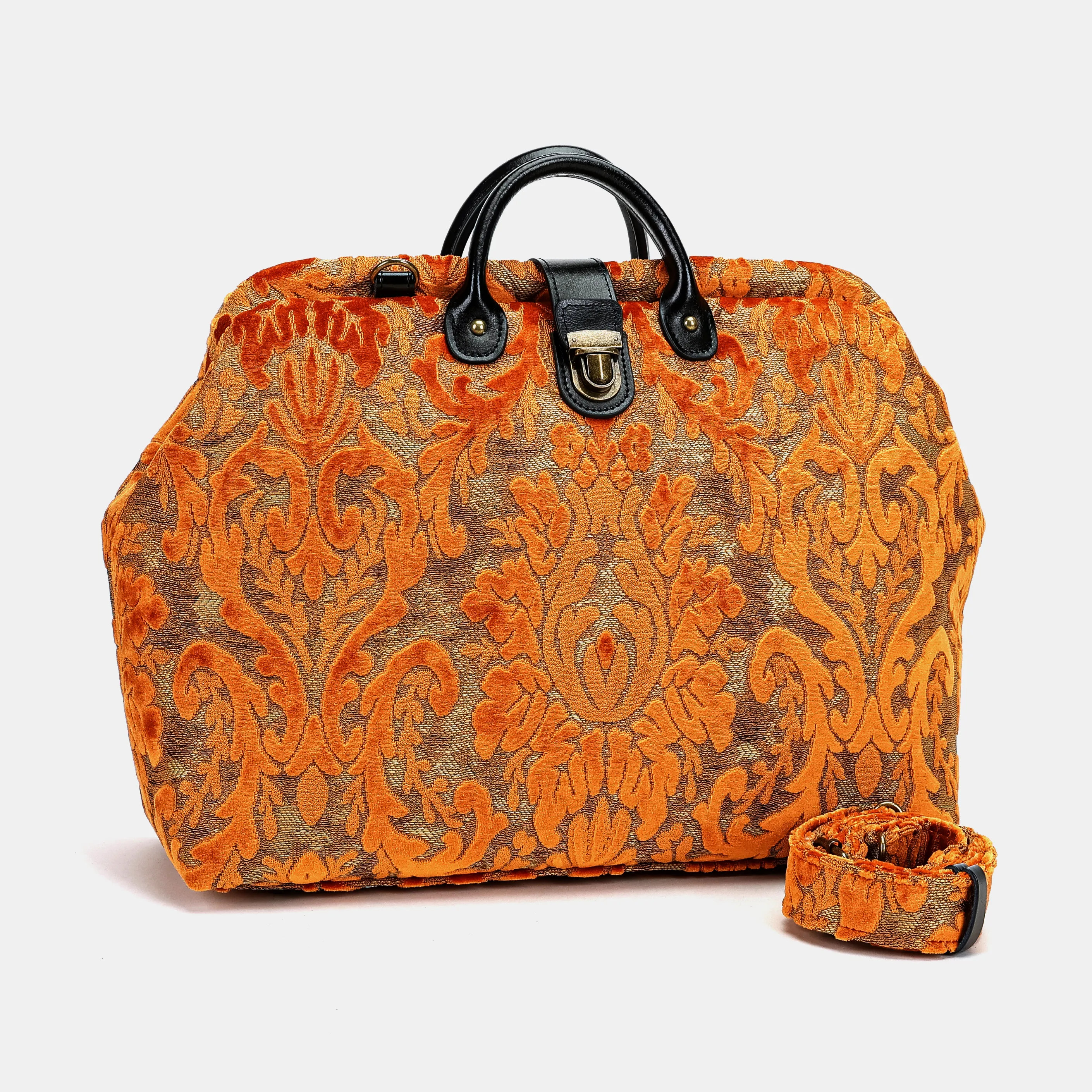 Burnout Velvet Orange Laptop Work Bag - Image 2