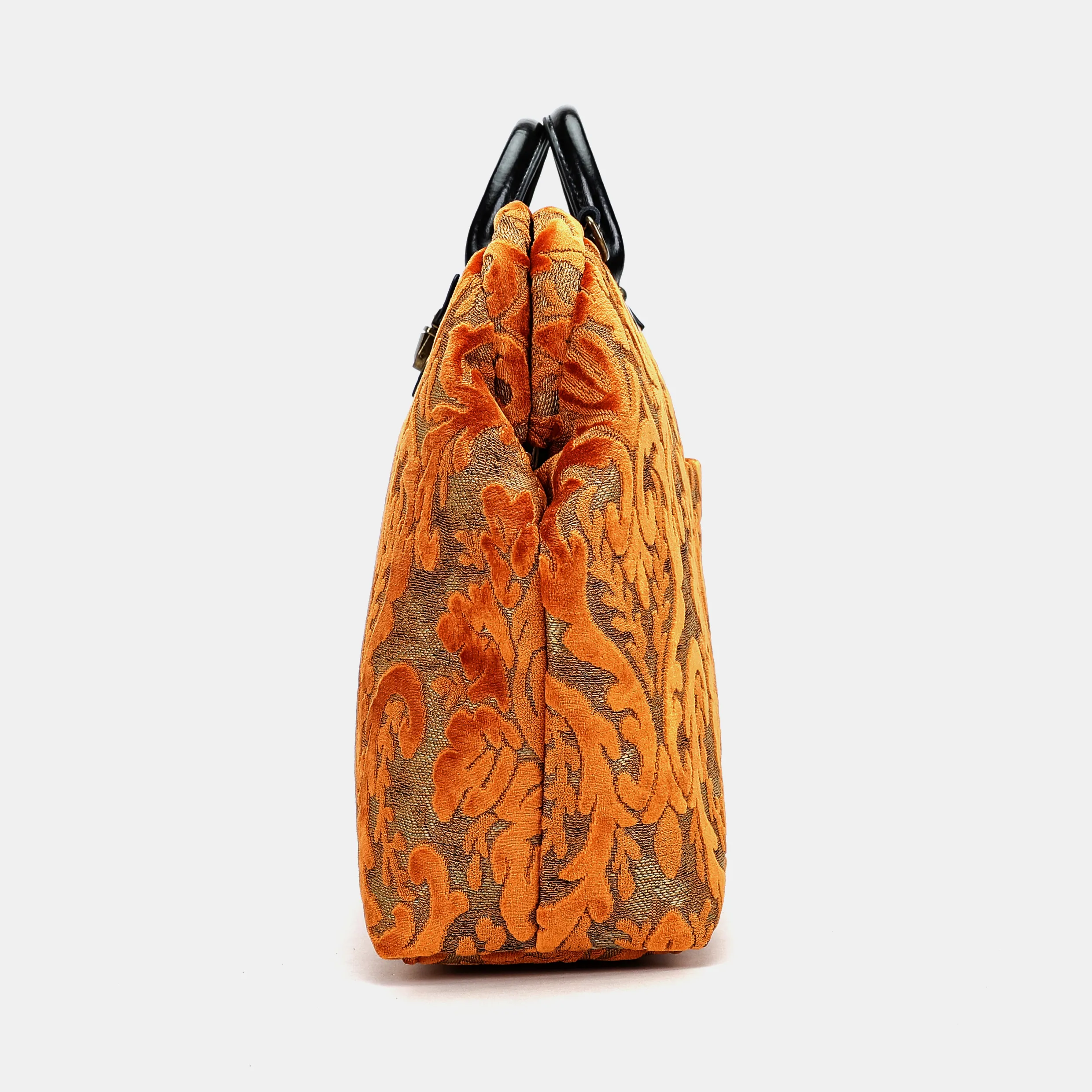 Burnout Velvet Orange Laptop Work Bag - Image 8