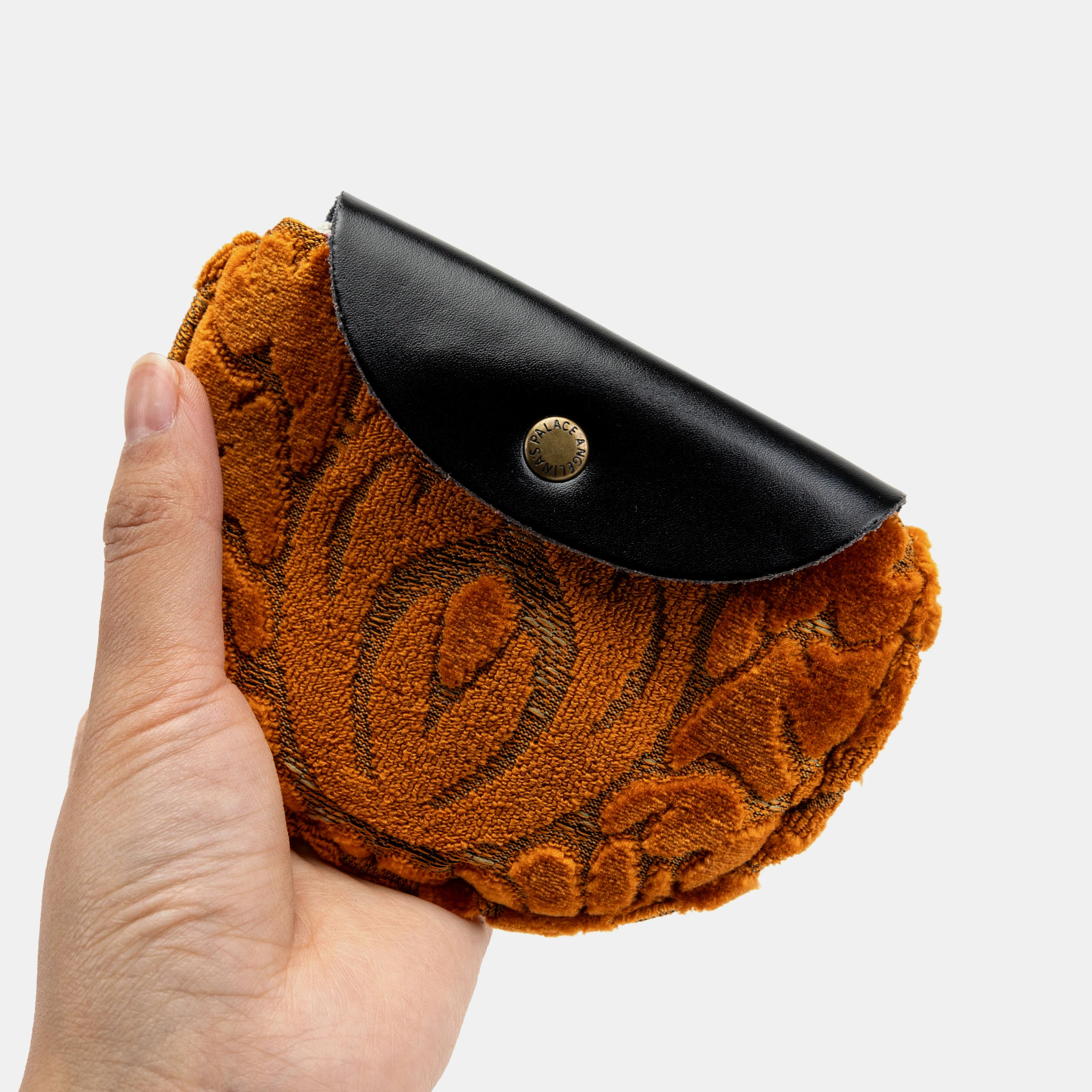 Burnout Velvet Orange Rosary Bag - Image 5