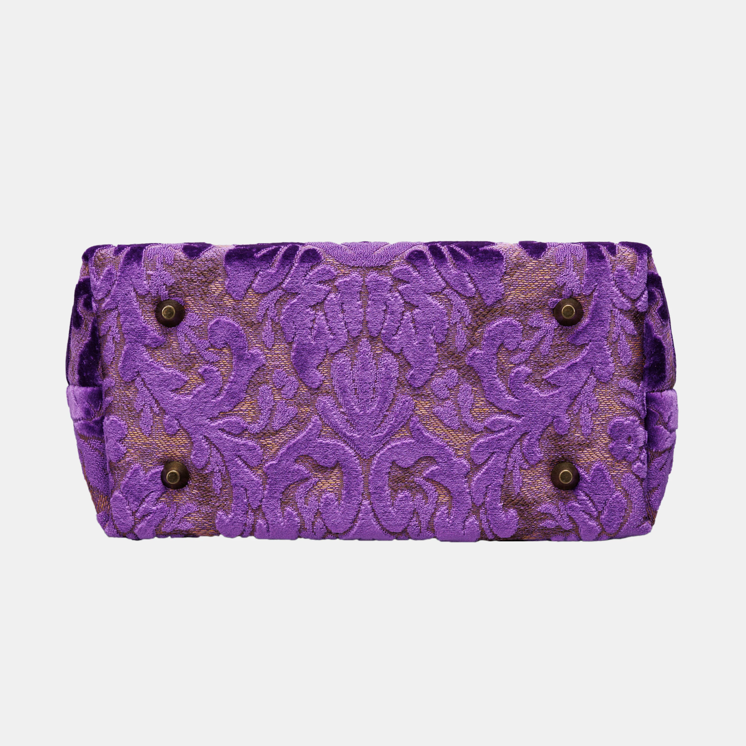 Burnout Velvet Purple Carpet Satchel - Image 6