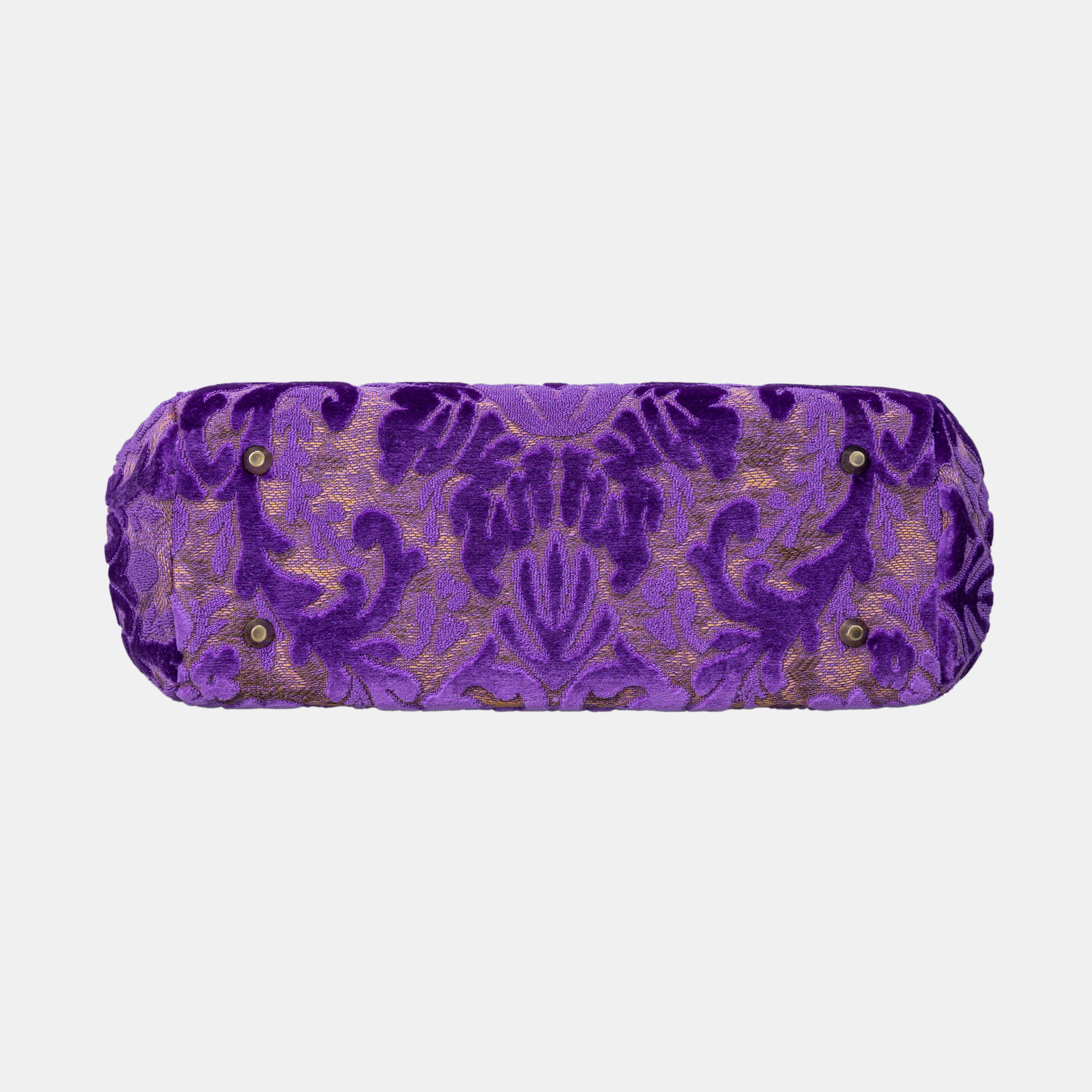 Burnout Velvet Purple Shoulder Bag - Image 6