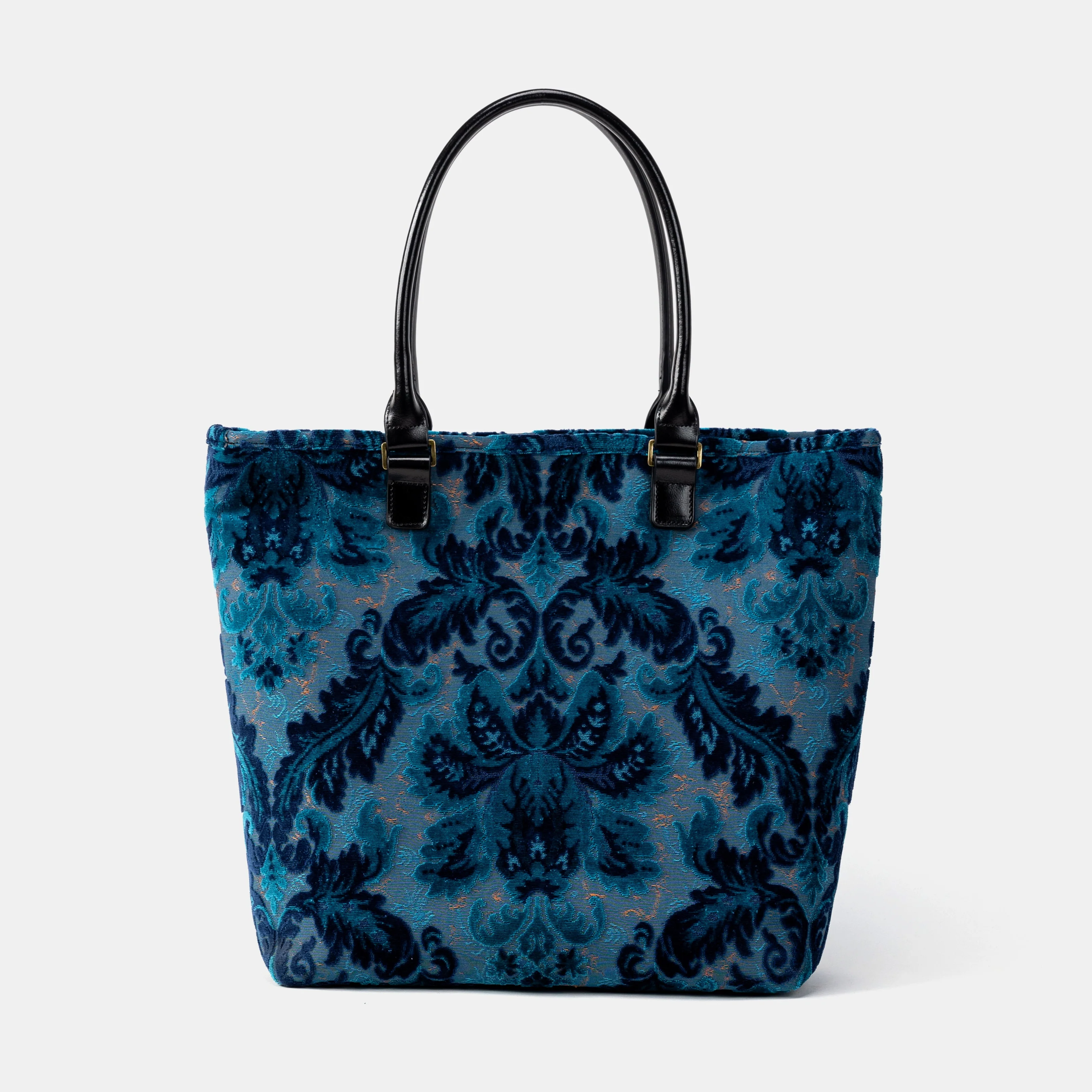 Burnout Velvet Revival Aqua Carpet Tote Shopper - Image 3