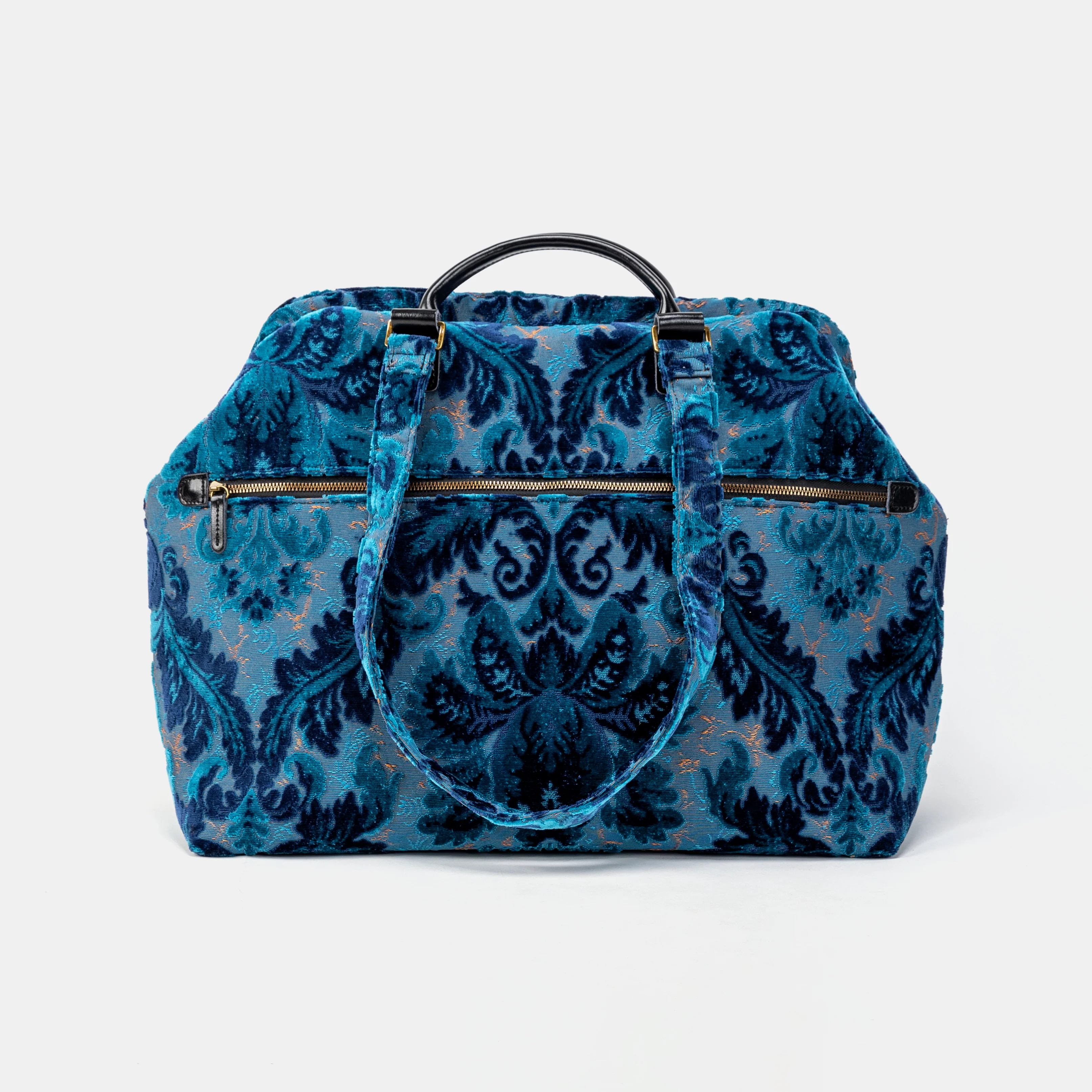 Burnout Velvet Revival Aqua Knitting Project Bag - Image 3