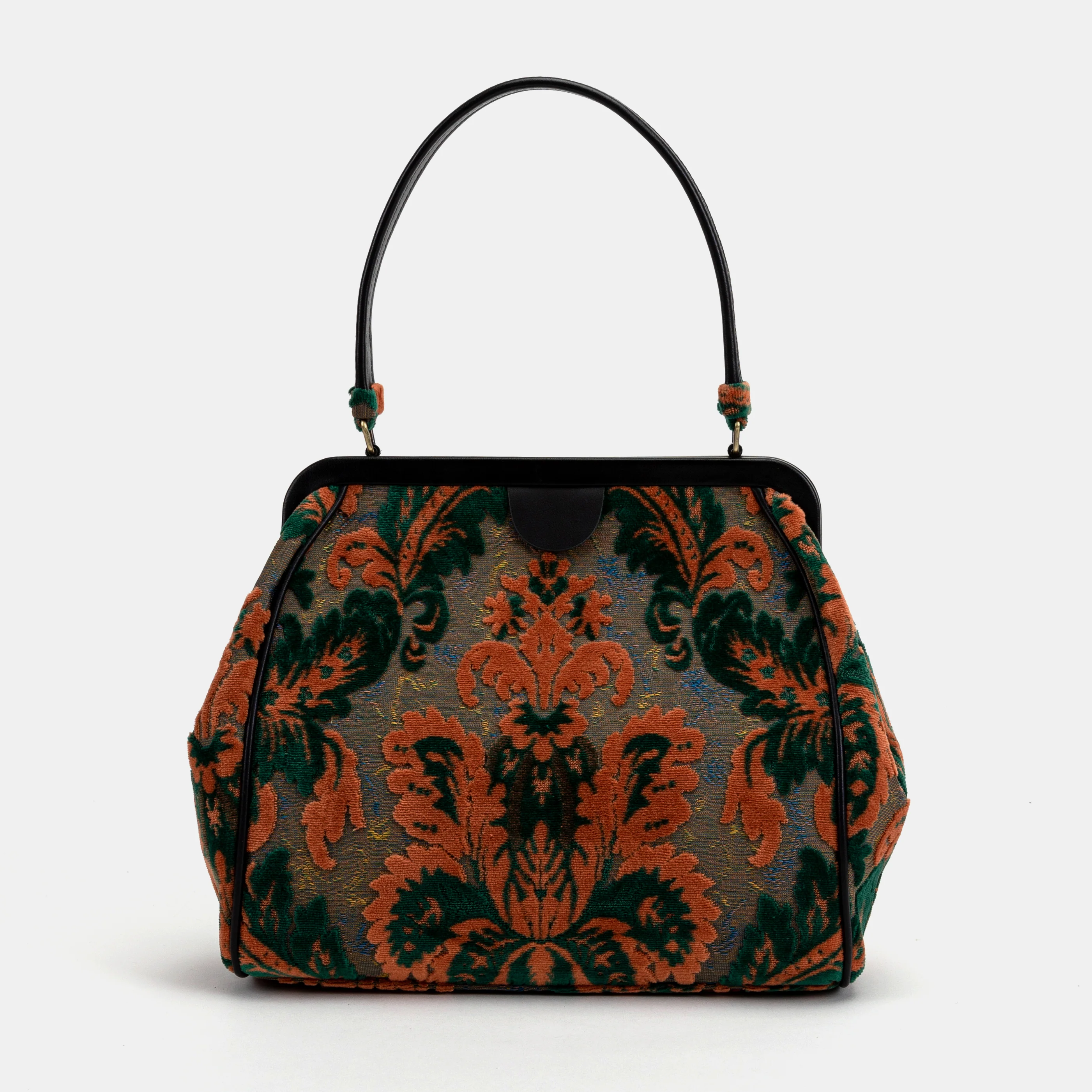 Burnout Velvet Revival Jade Alma Shoulder Bag