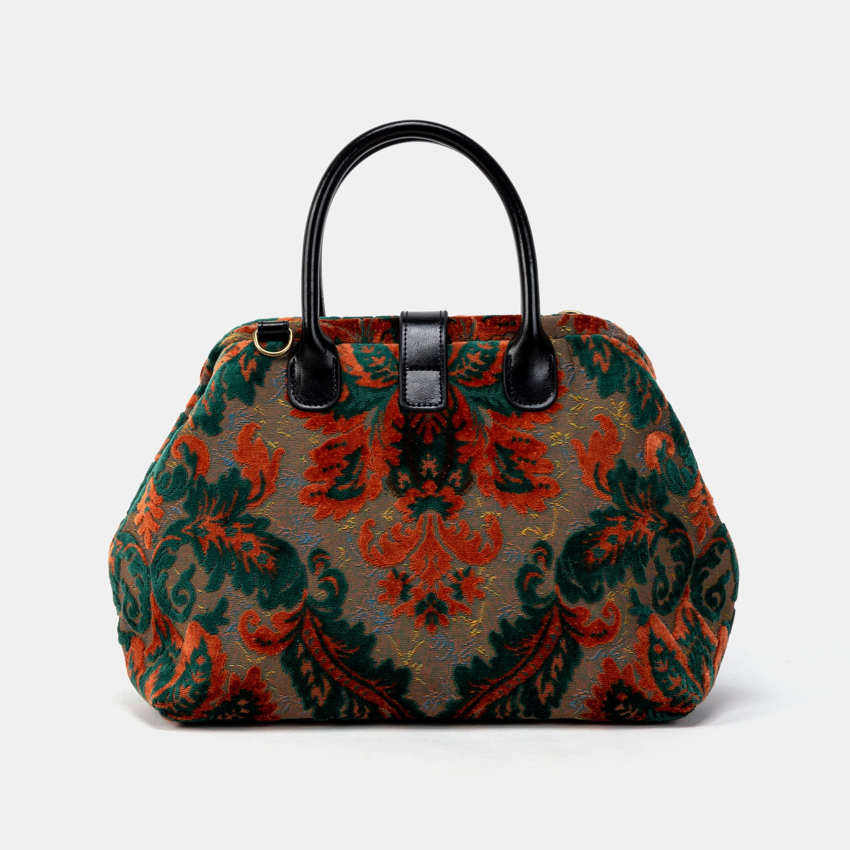 Burnout Velvet Revival Jade Carpet Handbag Purse - Image 2