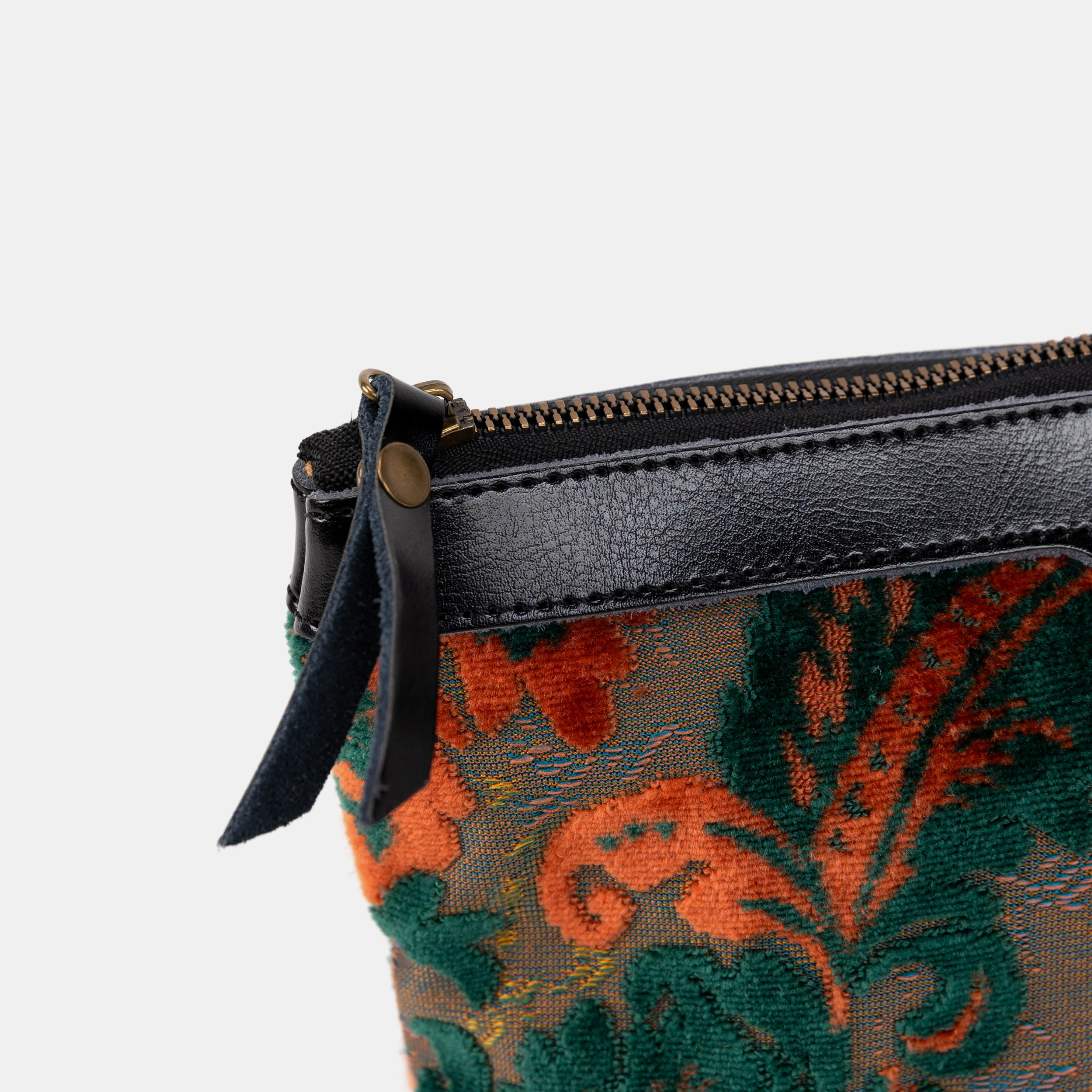 Burnout Velvet Revival Jade Carpet Makeup Bag - Image 5