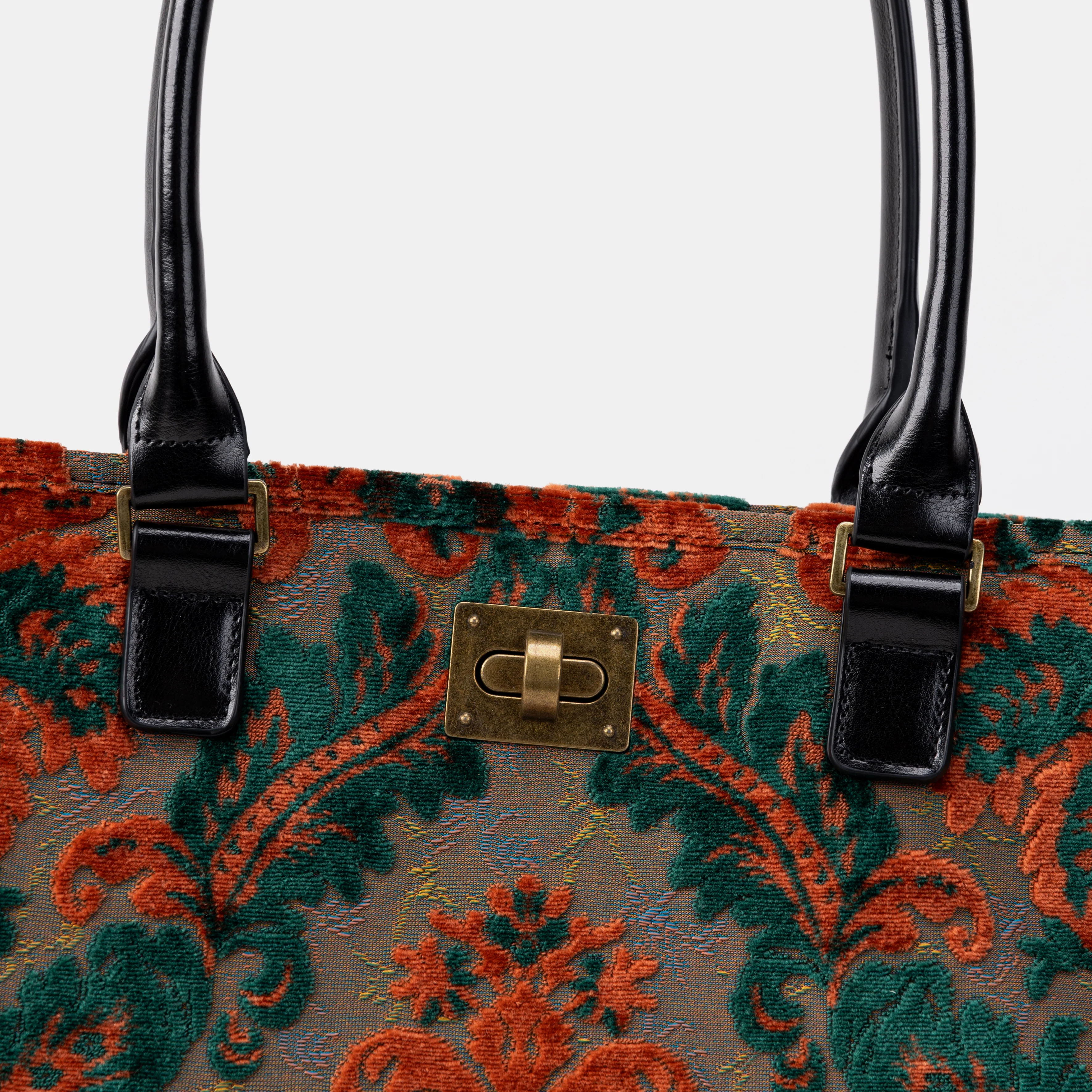 Burnout Velvet Revival Jade Carpet Tote Shopper - Image 5