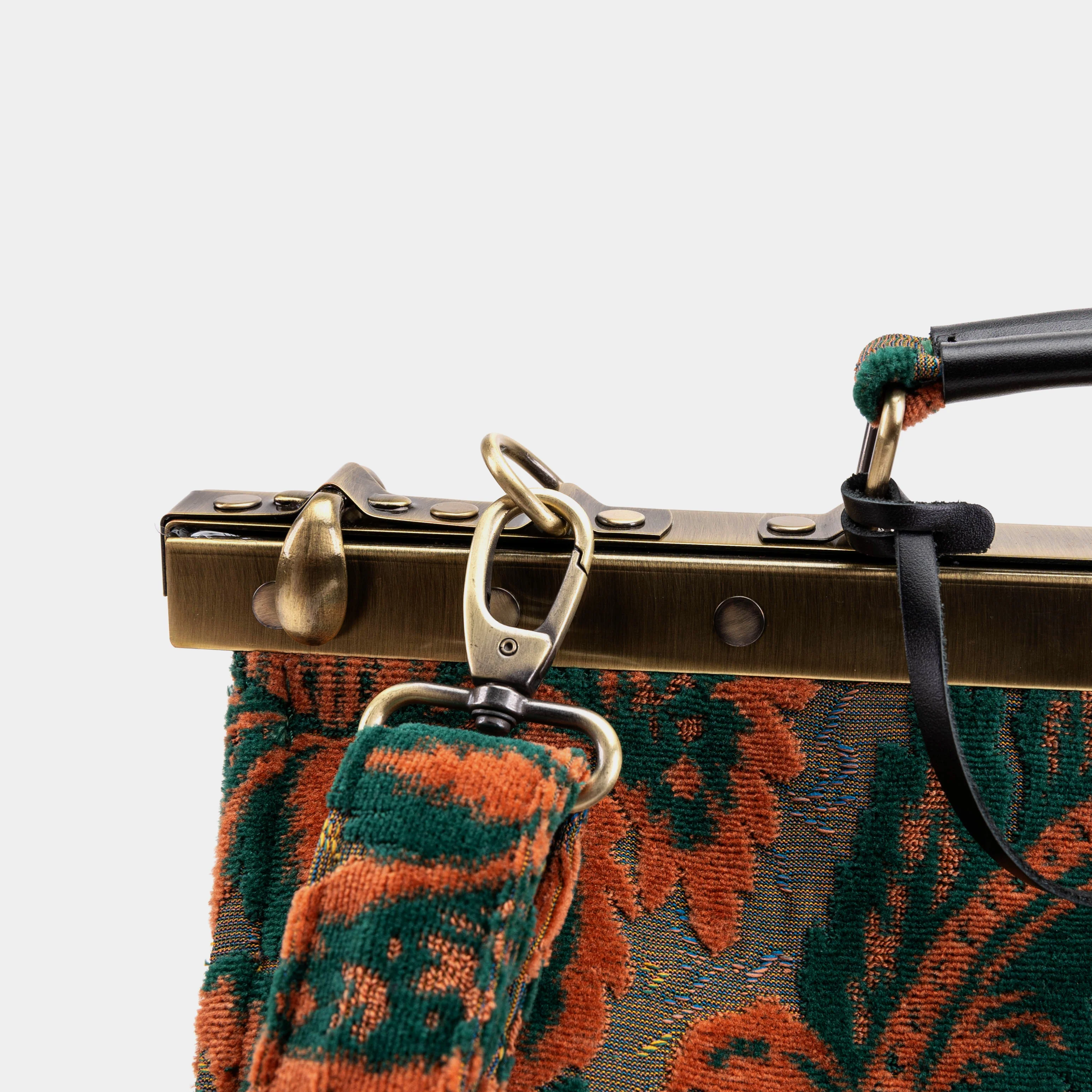 Burnout Velvet Revival Jade Celine Carpet Gladstone Bag - Image 6