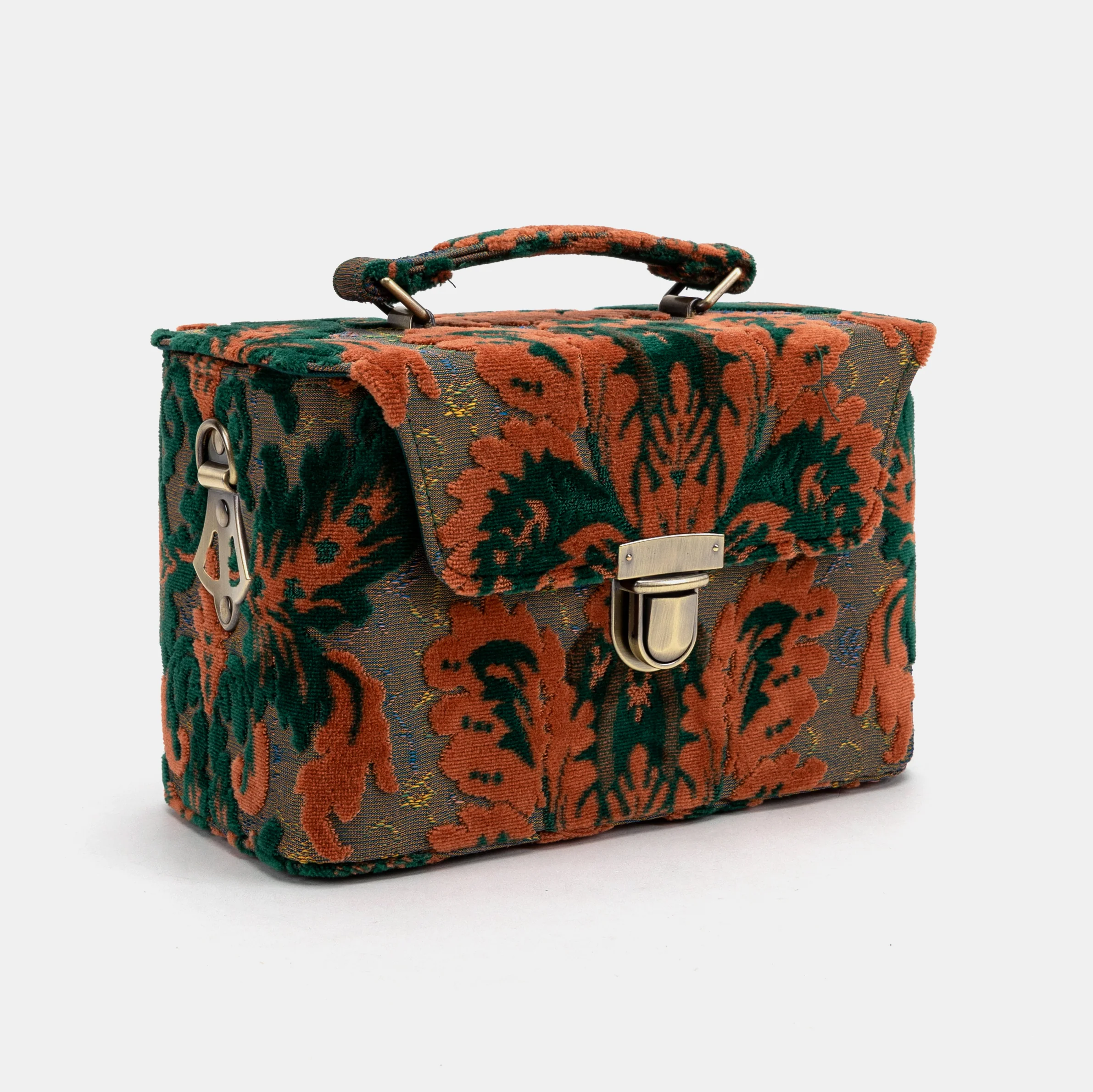 Burnout Velvet Revival Jade Clara Medium Train Case Purse - Image 3