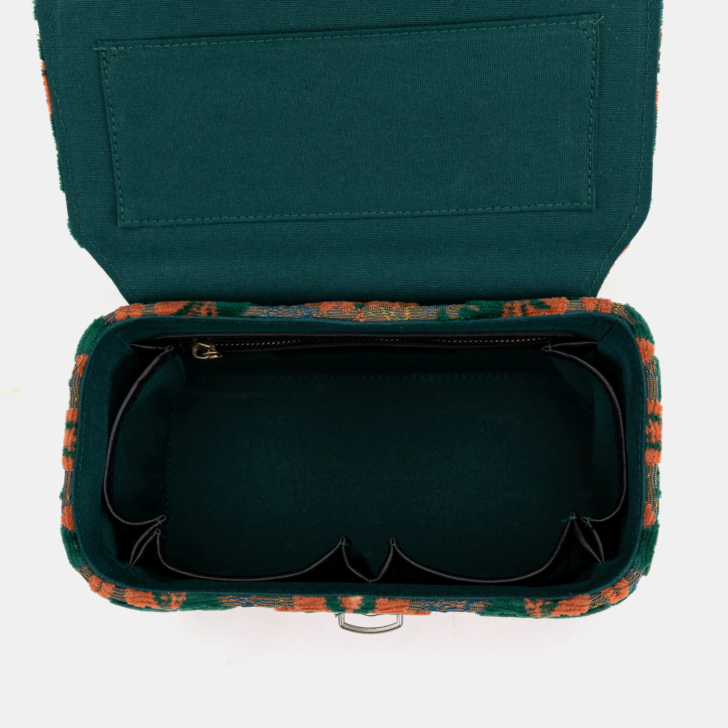 Burnout Velvet Revival Jade Clara Medium Train Case Purse - Image 4