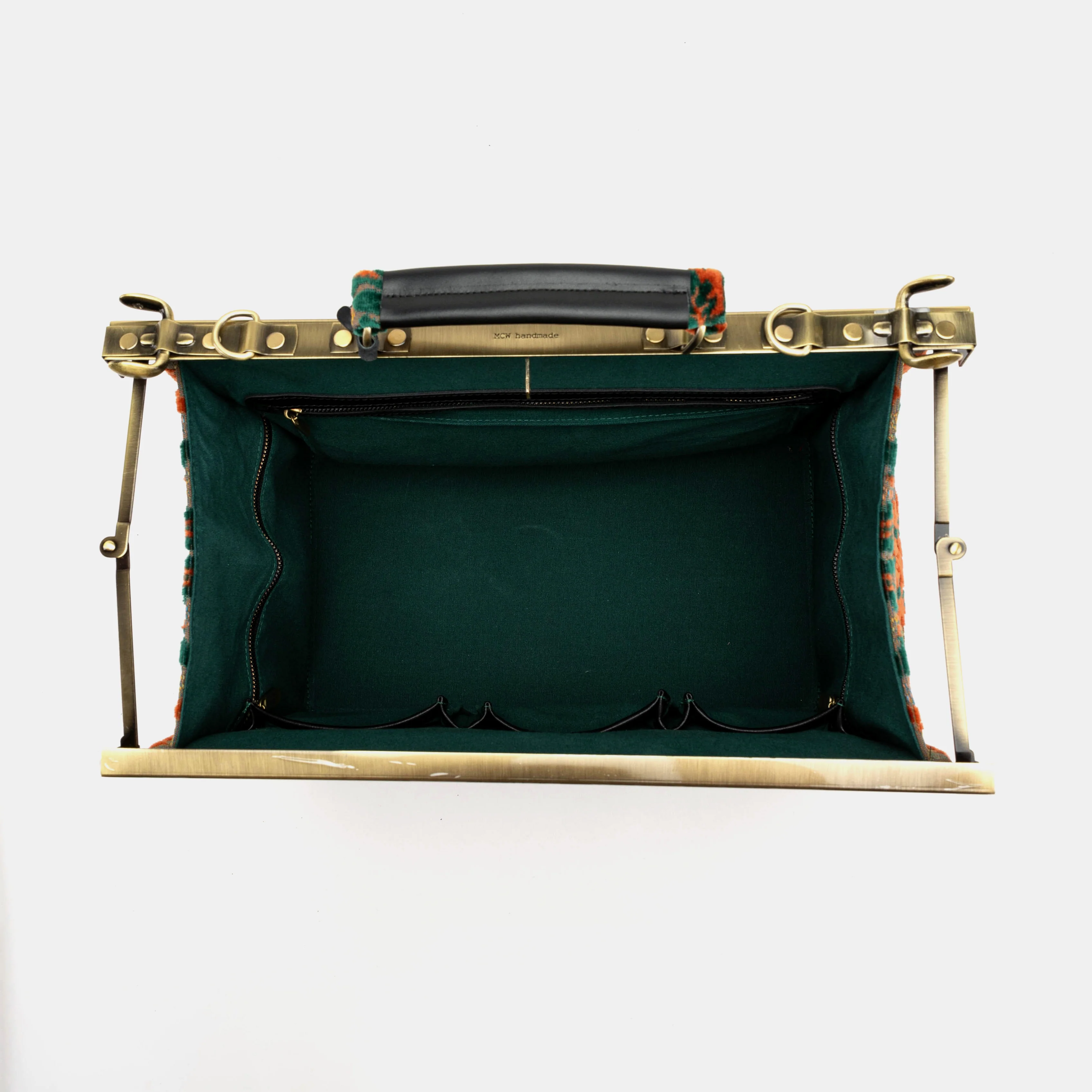 Burnout Velvet Revival Jade Genevieve Carpet Gladstone Bag - Image 8
