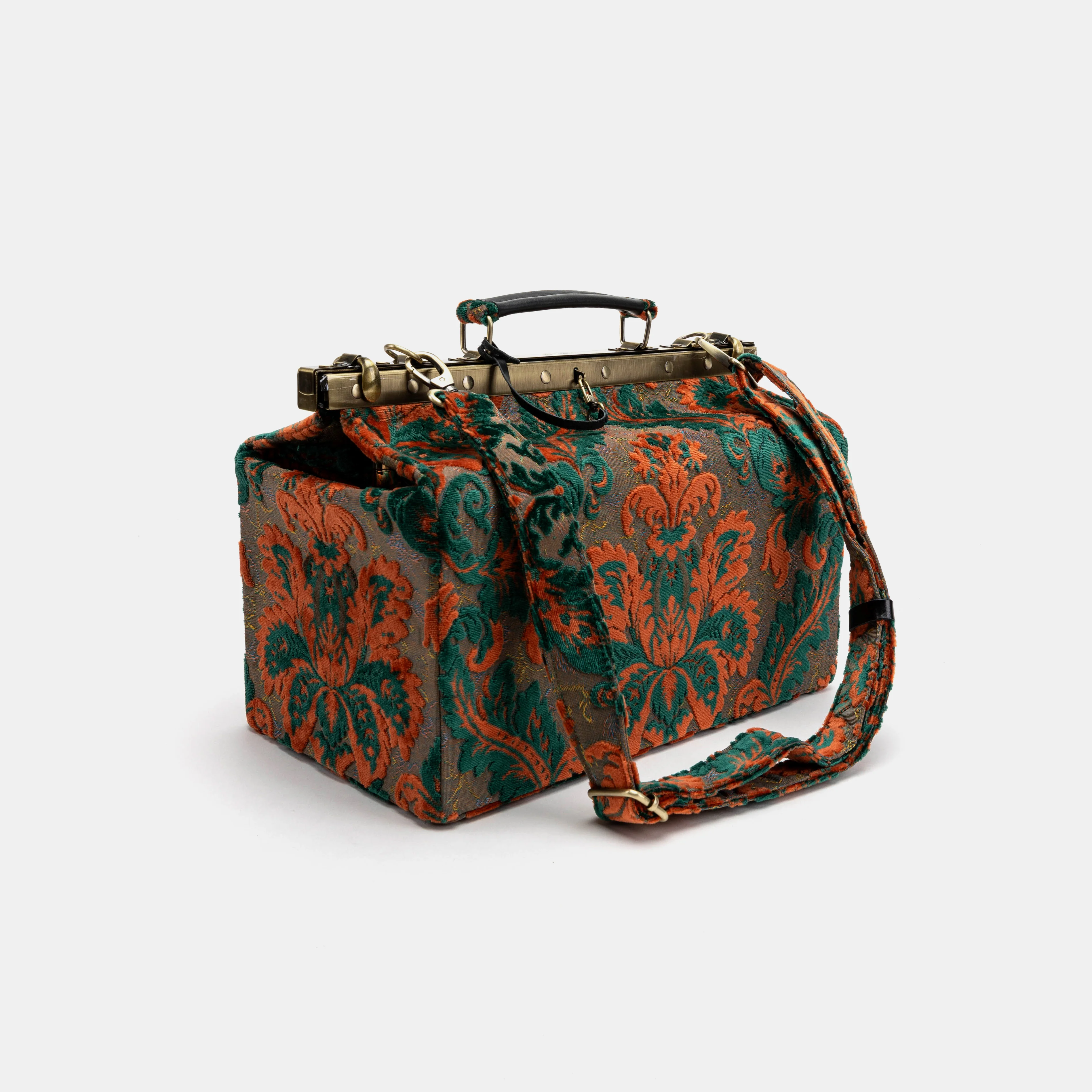 Burnout Velvet Revival Jade Genevieve Carpet Gladstone Bag - Image 9