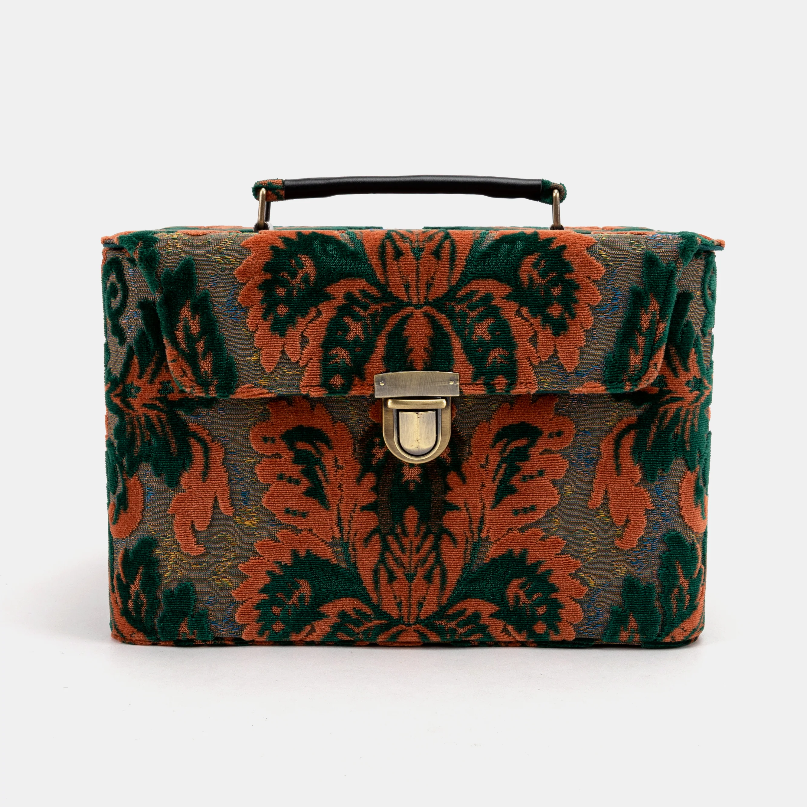 Burnout Velvet Revival Jade Josephine Large Train Case