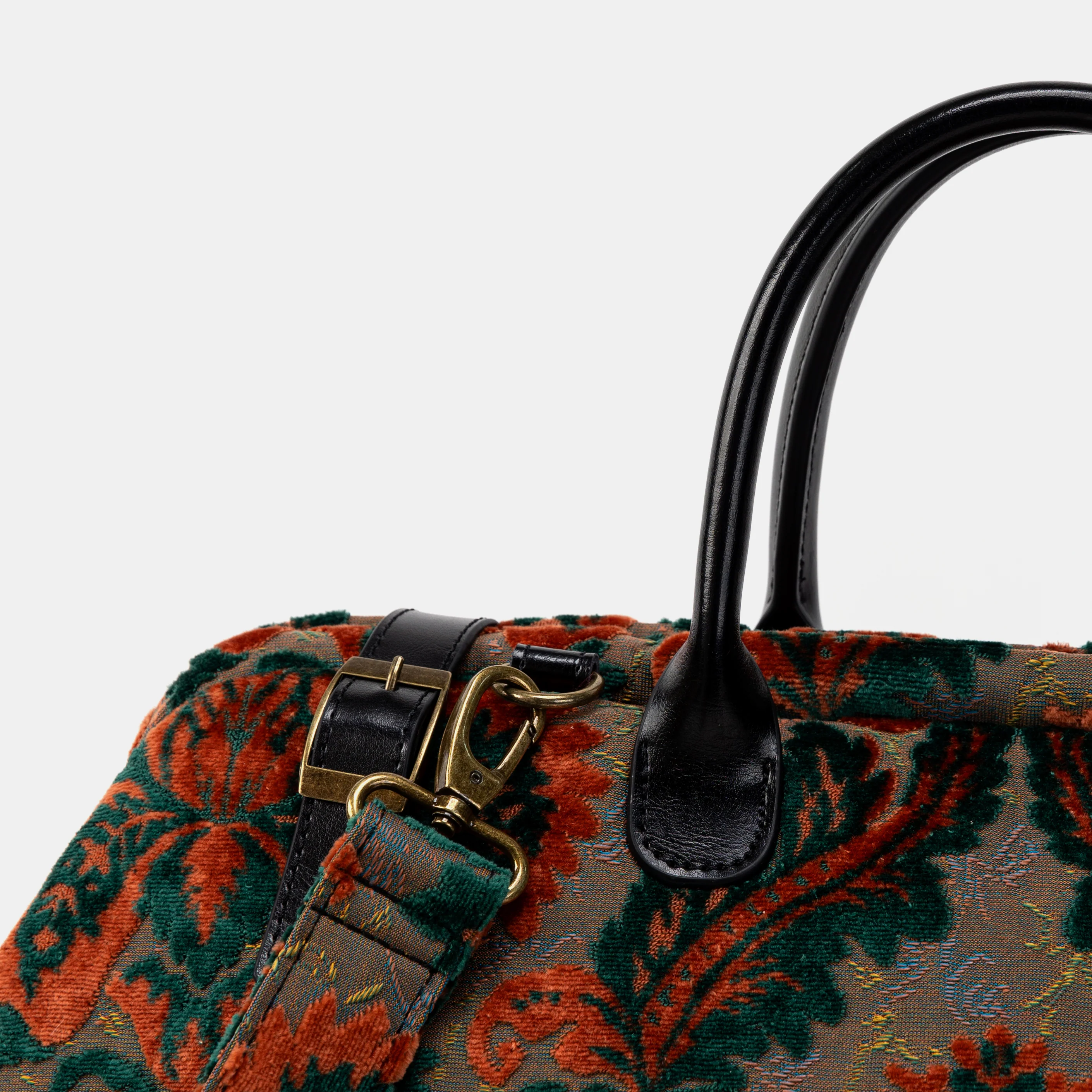 Burnout Velvet Revival Jade Large Carpetbag - Image 5