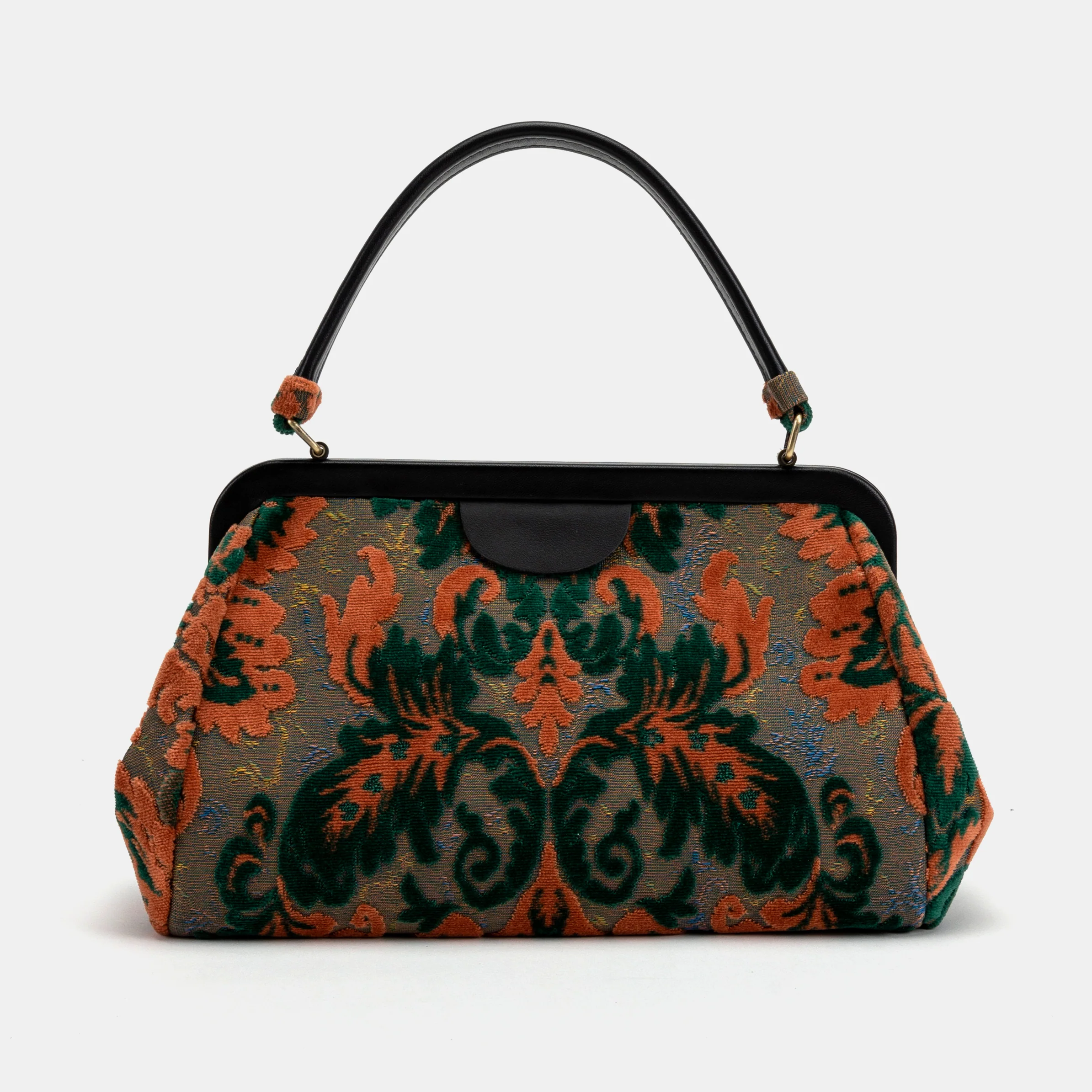 Burnout Velvet Revival Jade Top Handle Purse - Image 3