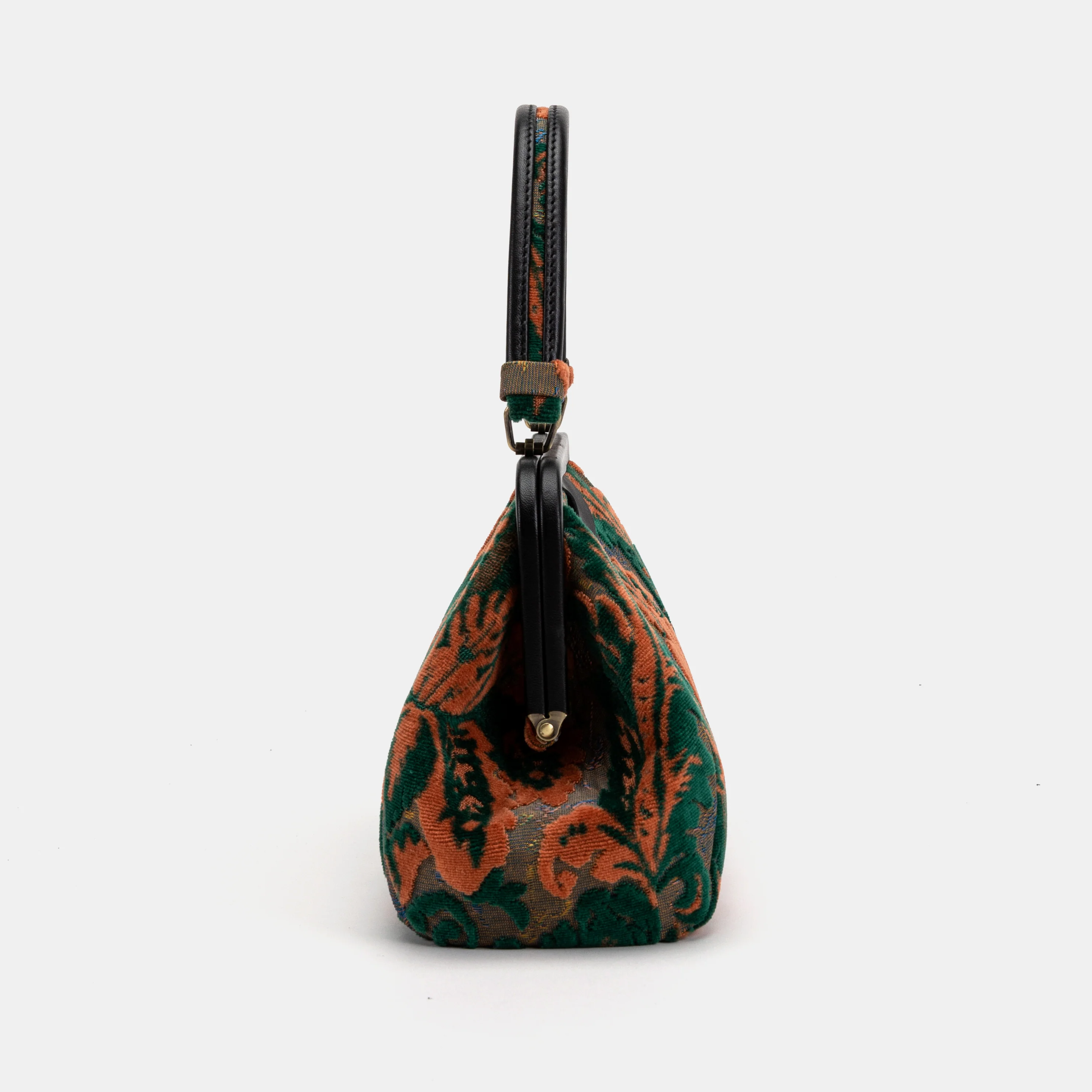 Burnout Velvet Revival Jade Top Handle Purse - Image 4